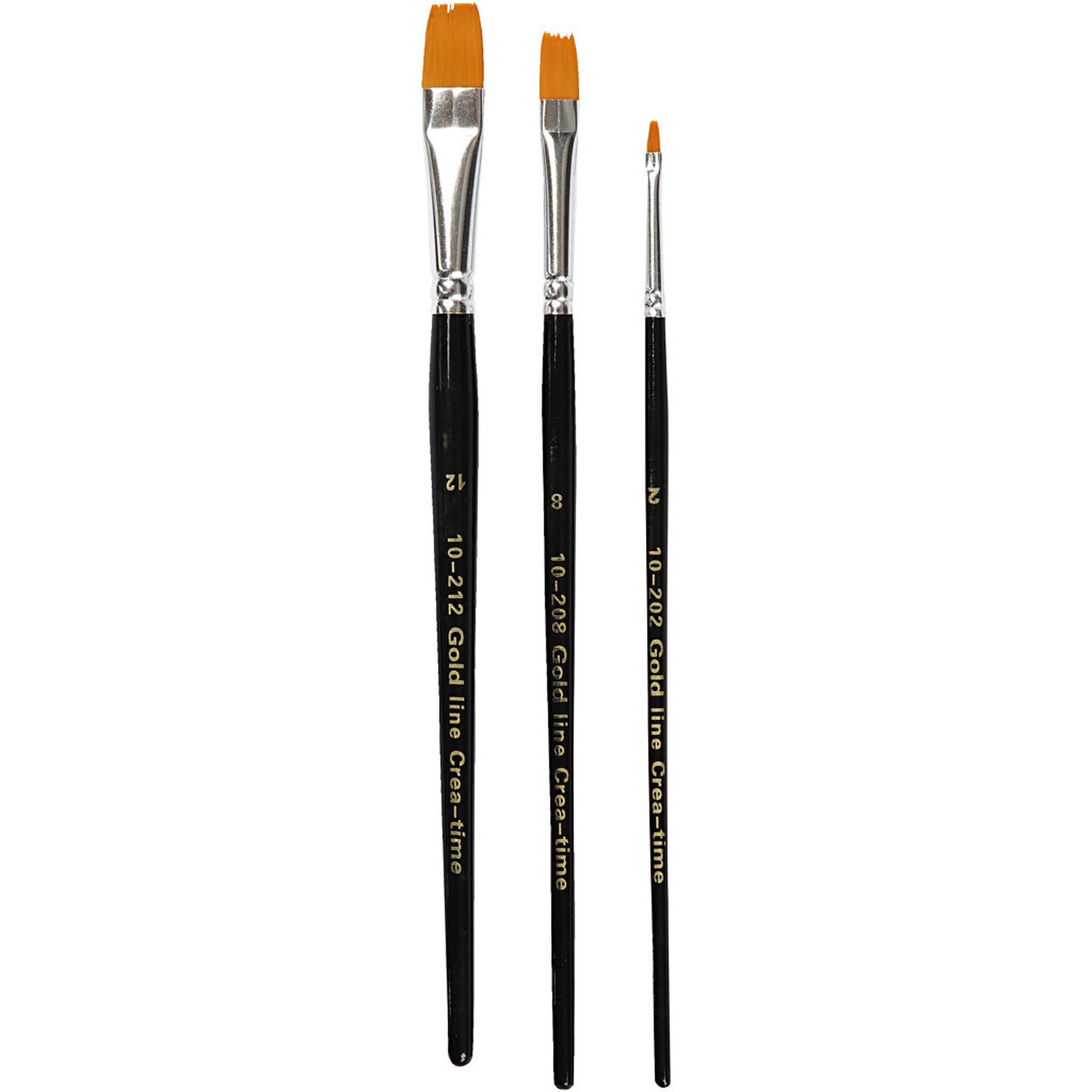 Syntetpenselset Platt – 3st - Gold Line
