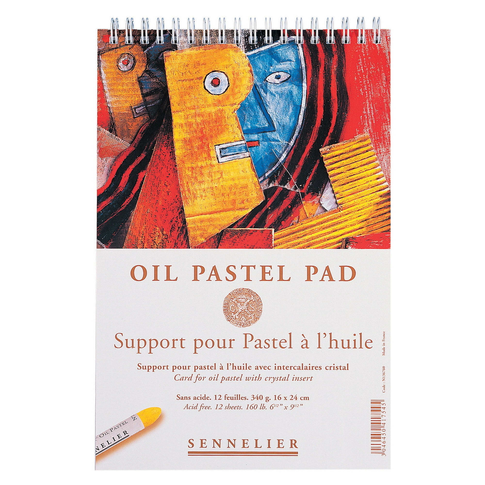 Oljepastellblock – 340 g, 12 ark – Sennelier - 16 x 24 cm fargprov