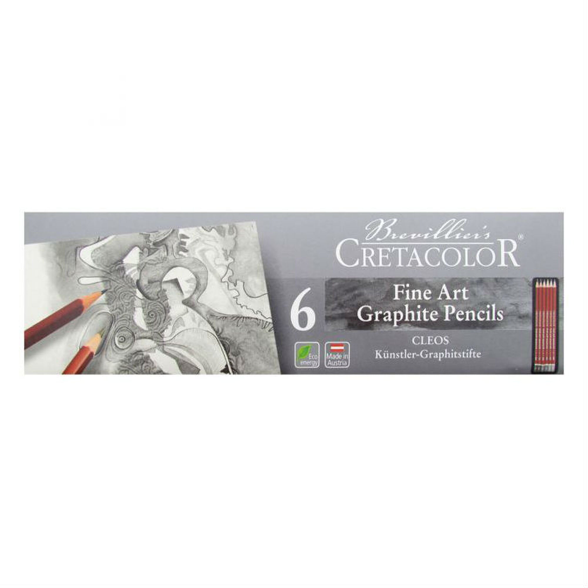 Cretacolor Grafitpennset - Fine Art Graphite Pencils - 6 st