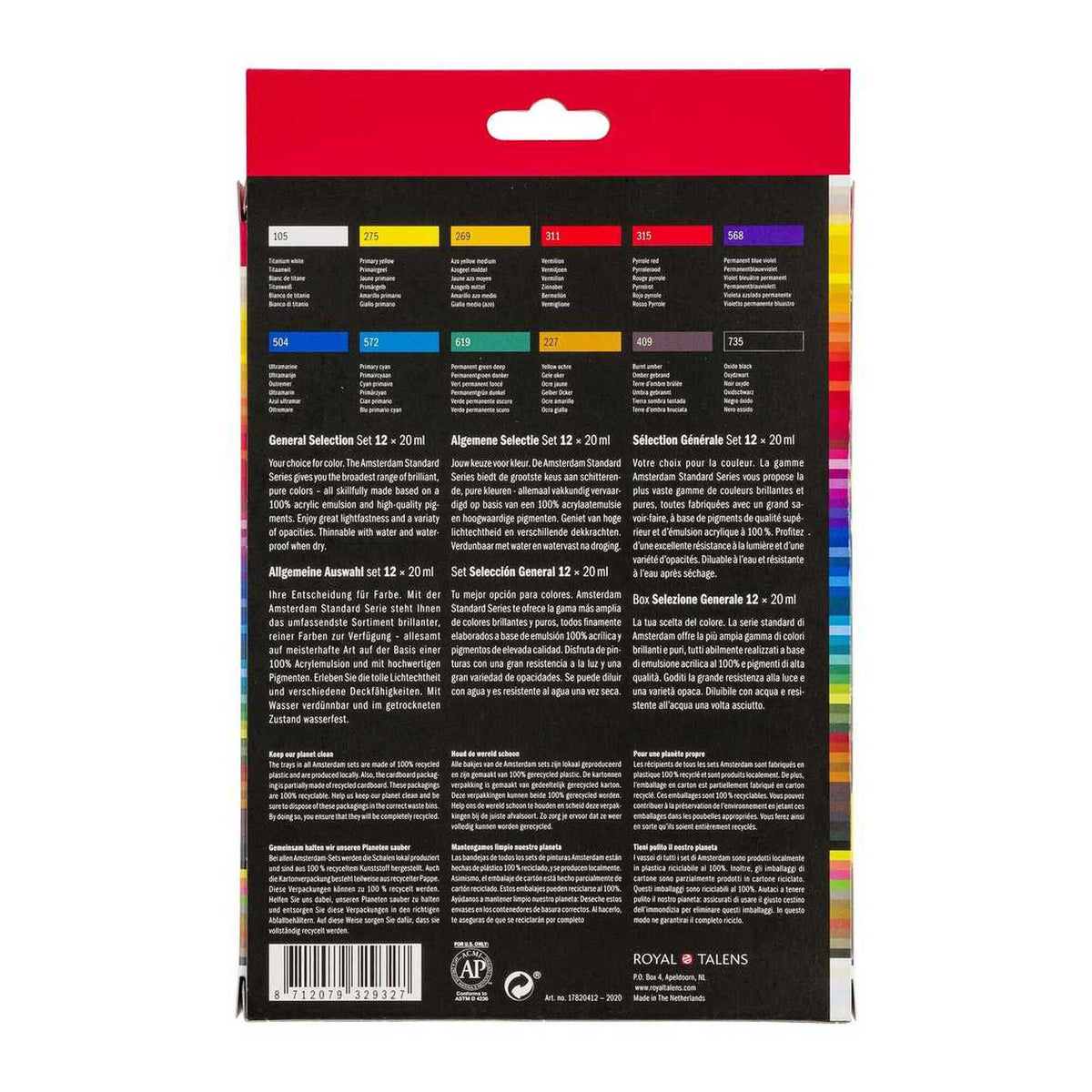 Amsterdam Akrylfärgset - Standardfärger - 20 ml