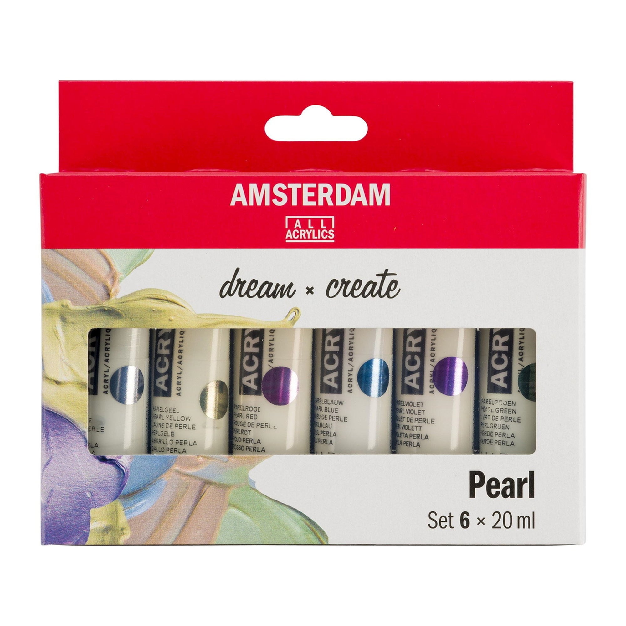 Amsterdam Akrylfärgset - Pearl - 6 x 20 ml