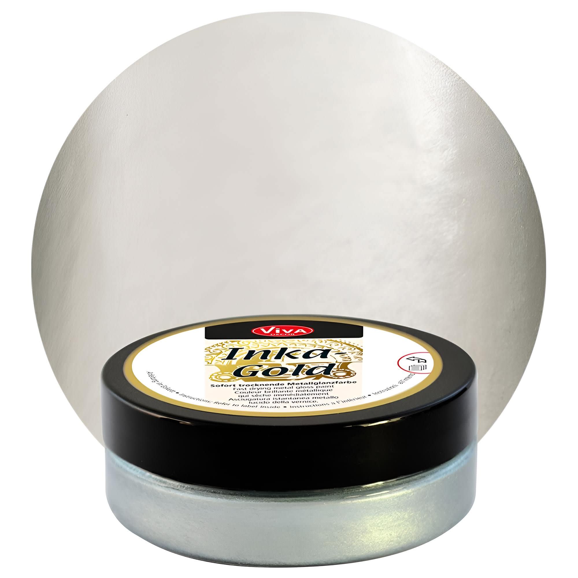 Inka Gold 50 ml Metallisk Vaxpasta - Silver