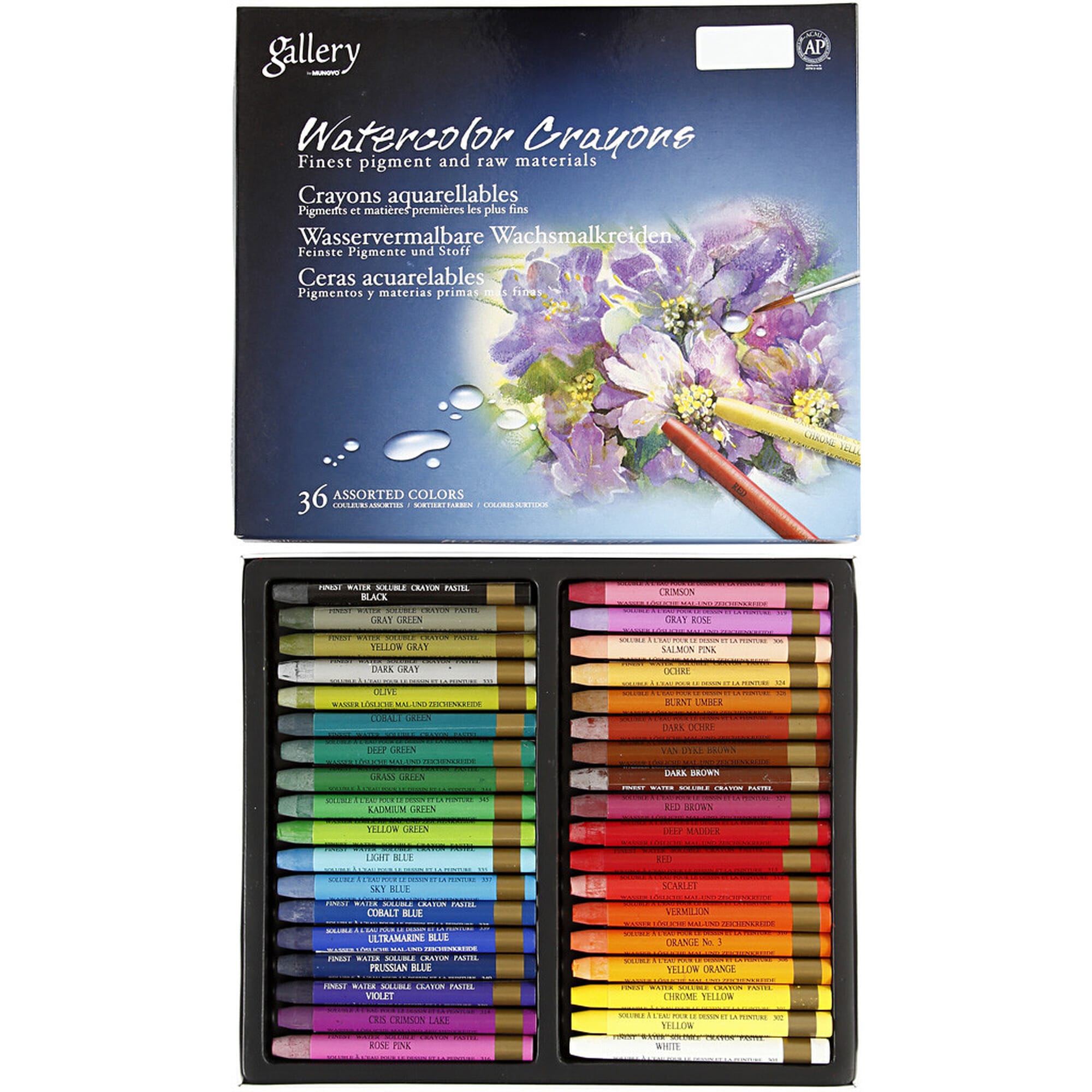 Gallery Akvarellkritor - Watercolour Crayons - 36st