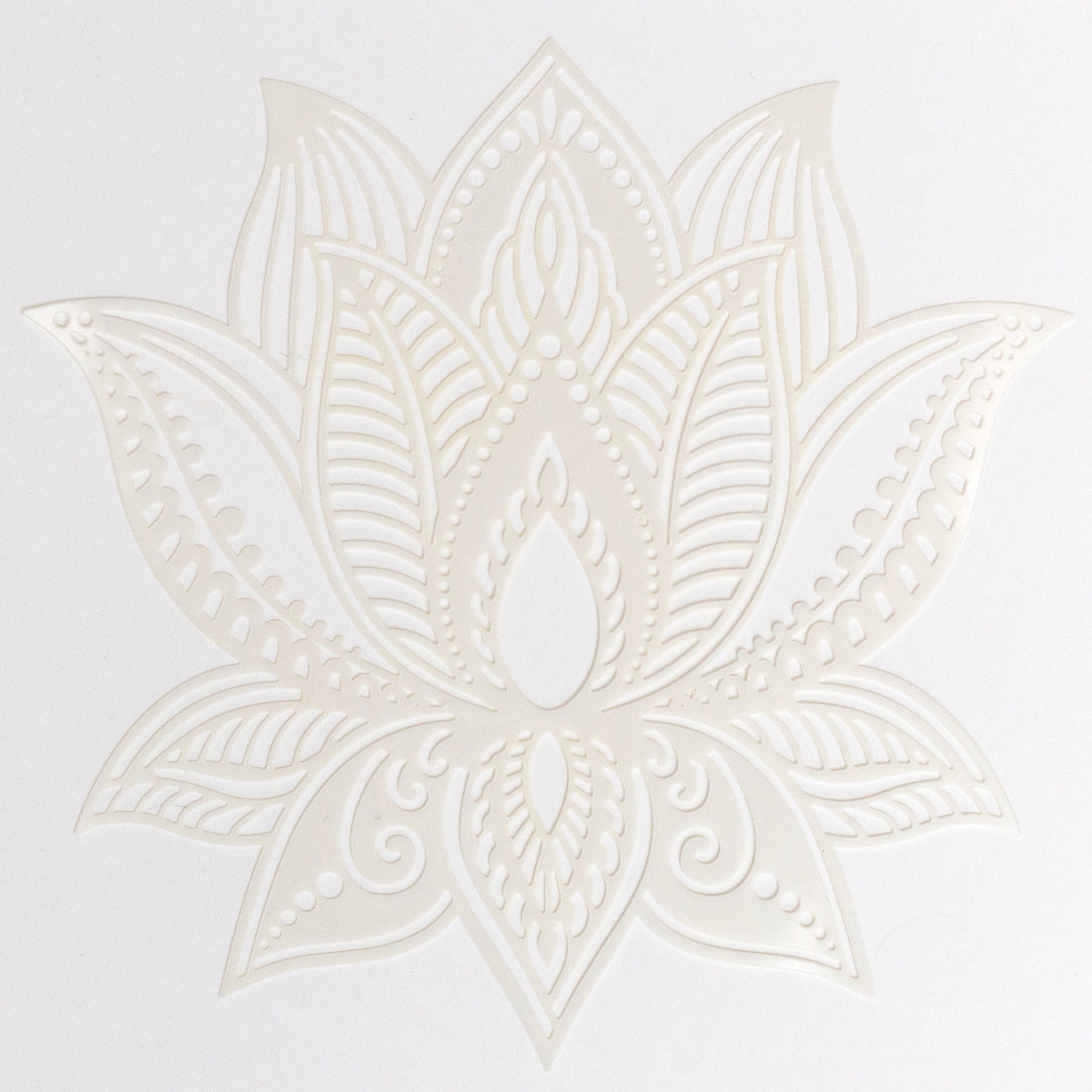 Schablon 15 x 15 cm - Mandala Lotus - Art of Veda fargprov