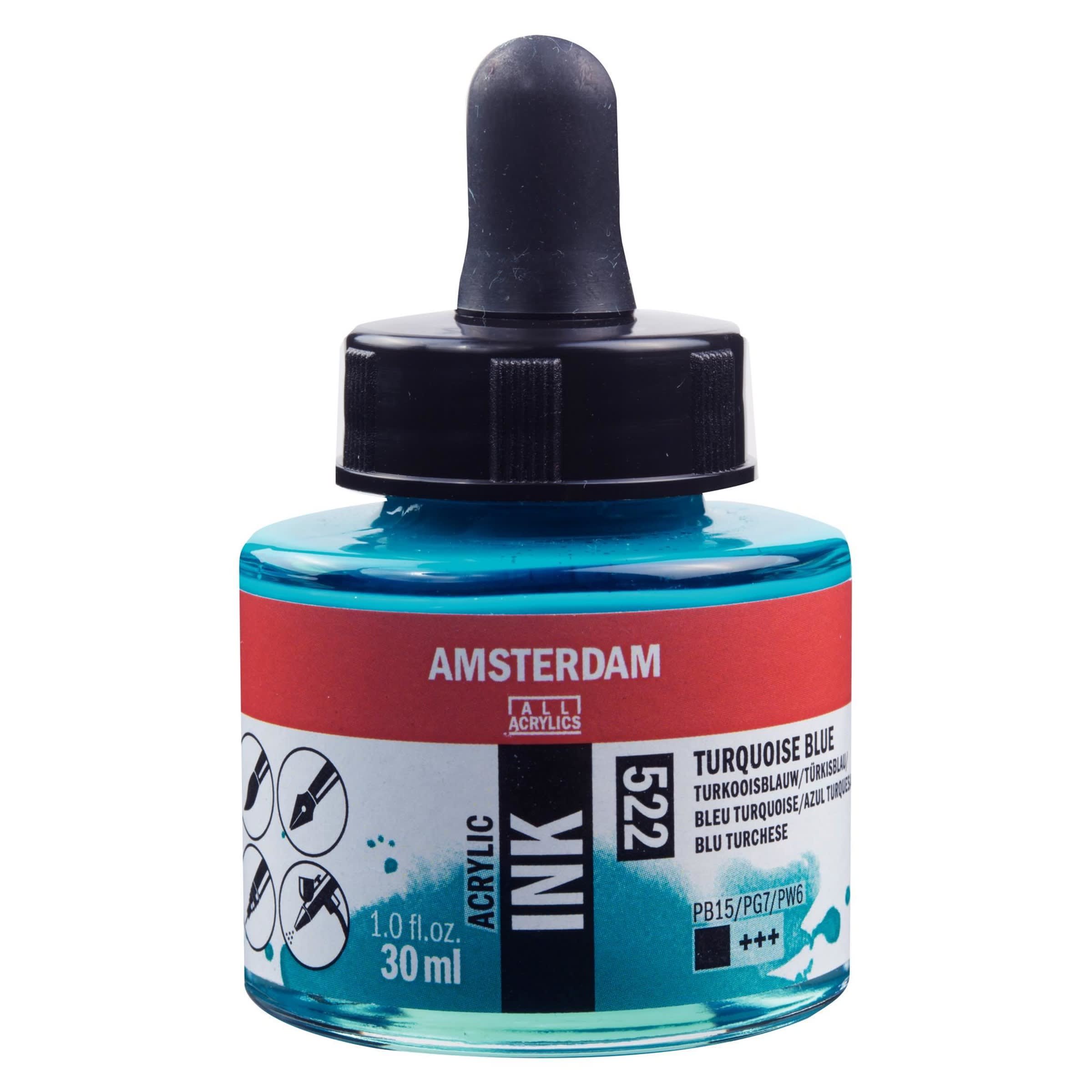Amsterdam Acrylic Ink 30 ml - Turquoise Blue #522