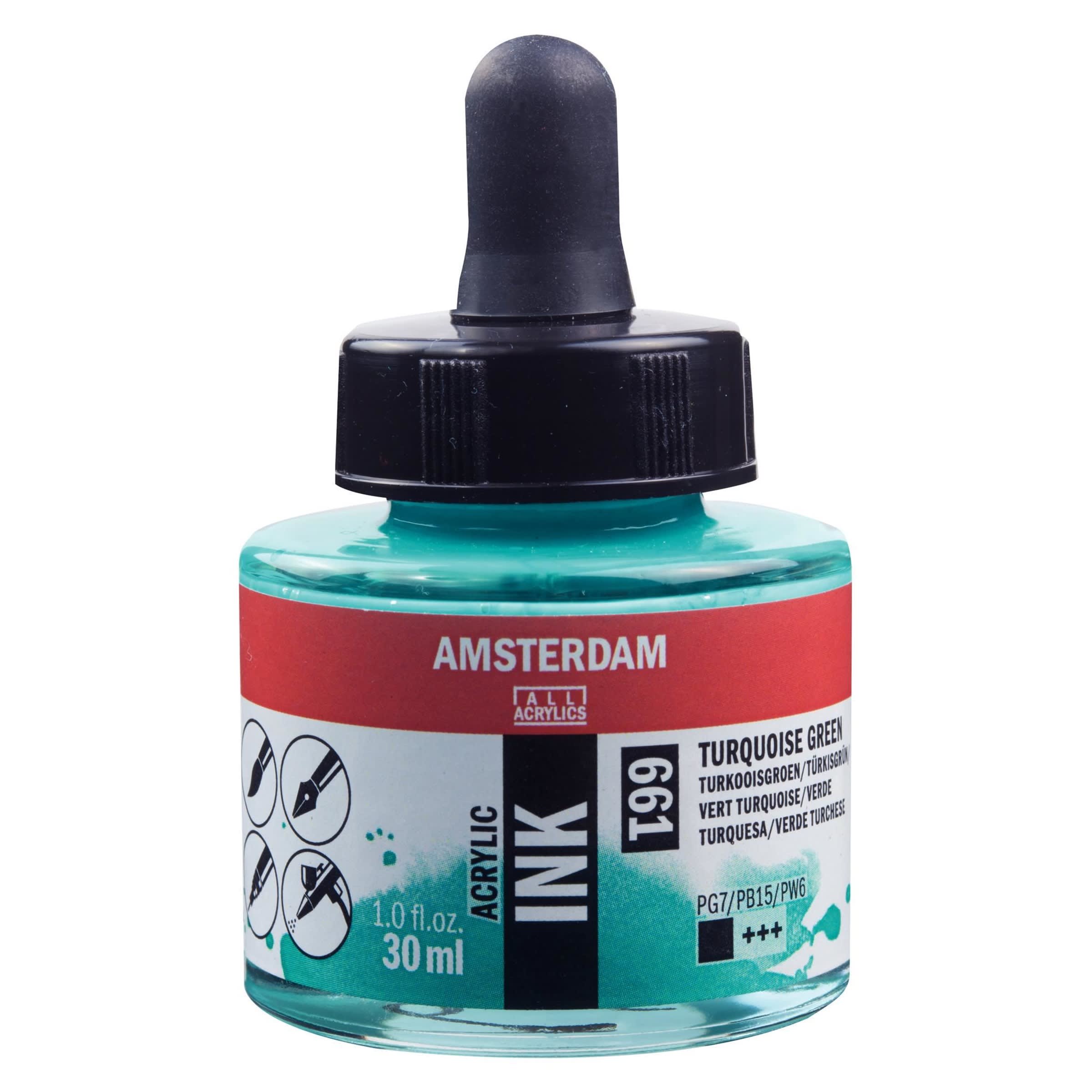 Amsterdam Acrylic Ink 30 ml - Turquoise Green #661