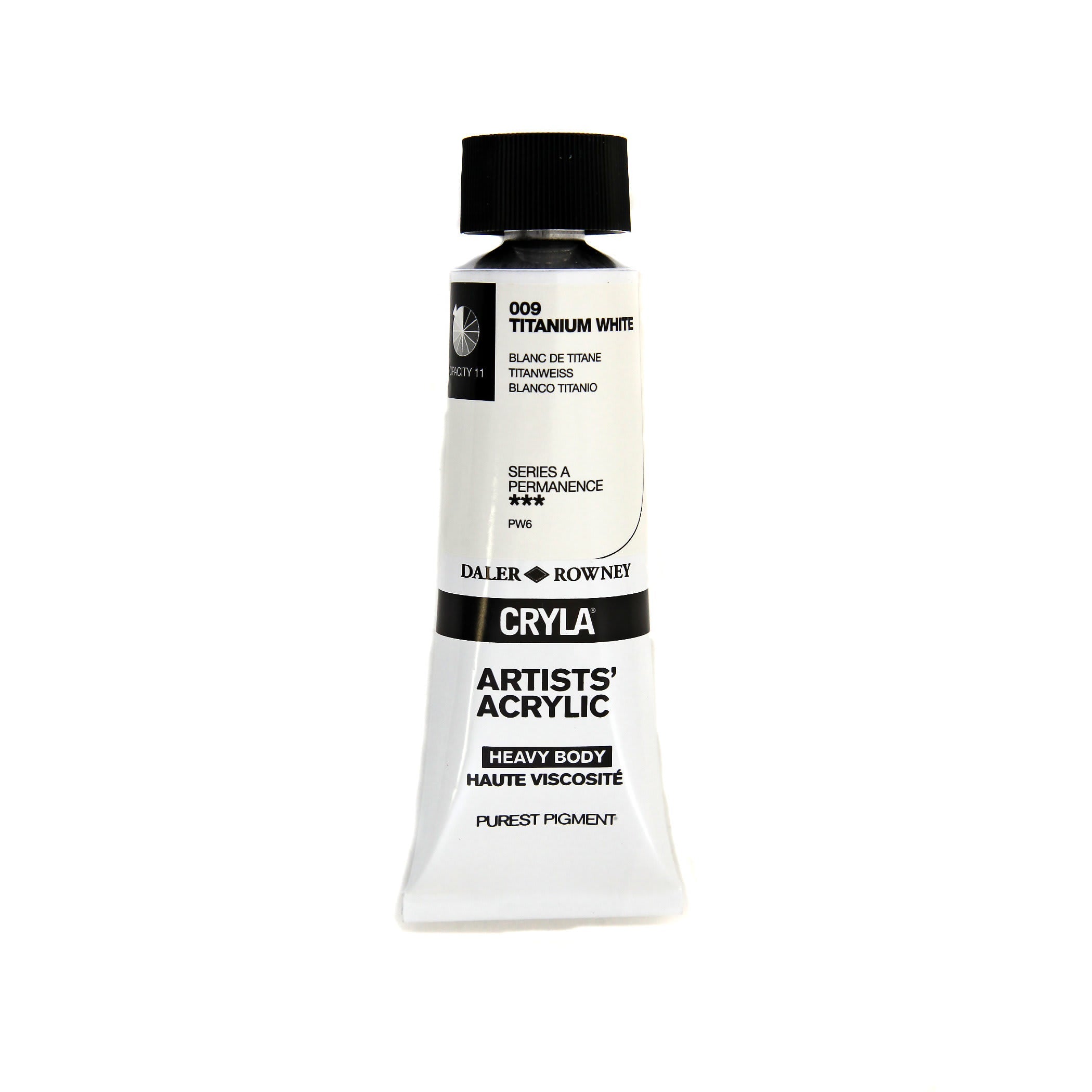 Cryla Artists' Akrylfärg 75 ml - Titanium White #009