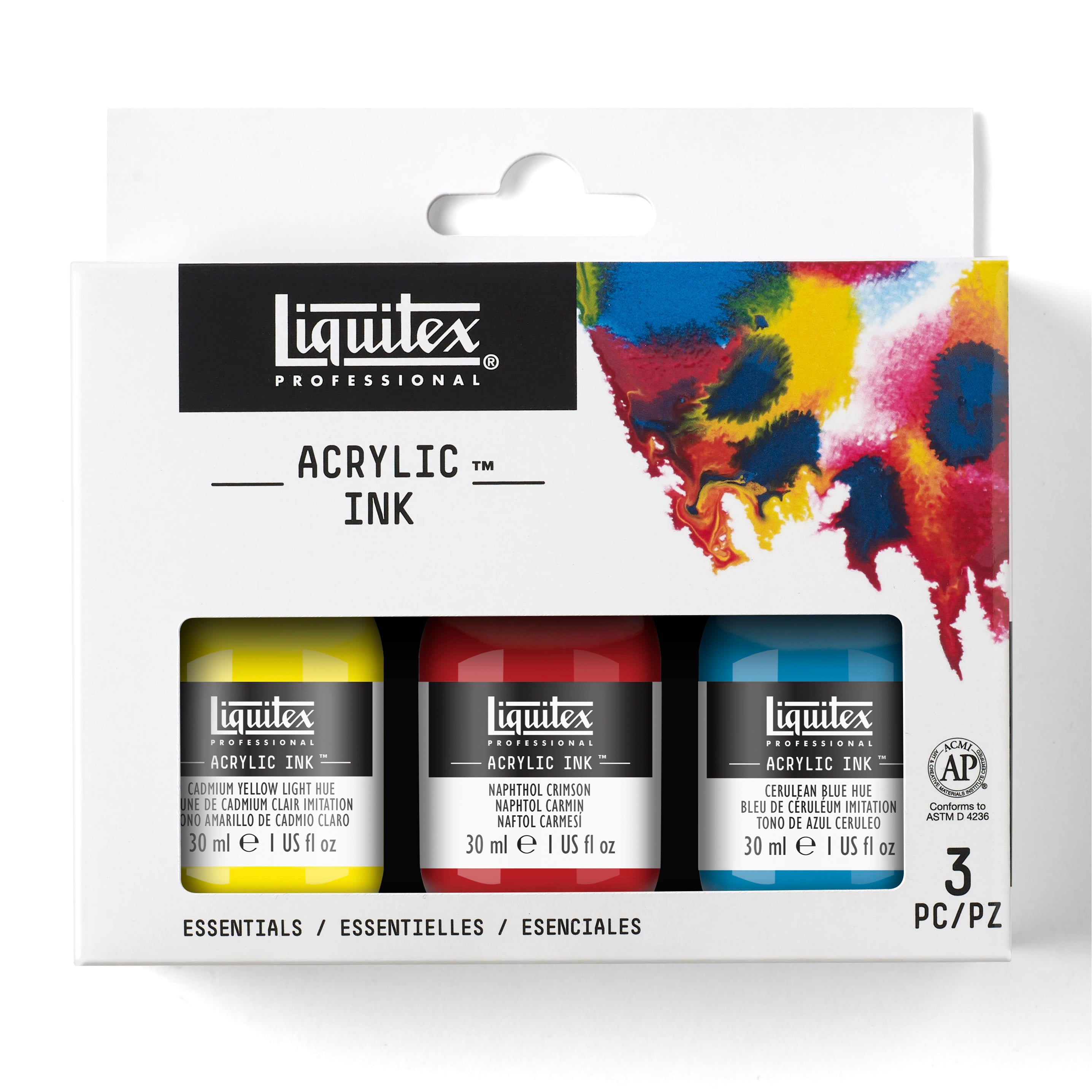 Liquitex Professional Acrylic Ink Set - 30 ml - Essentials - 3 st