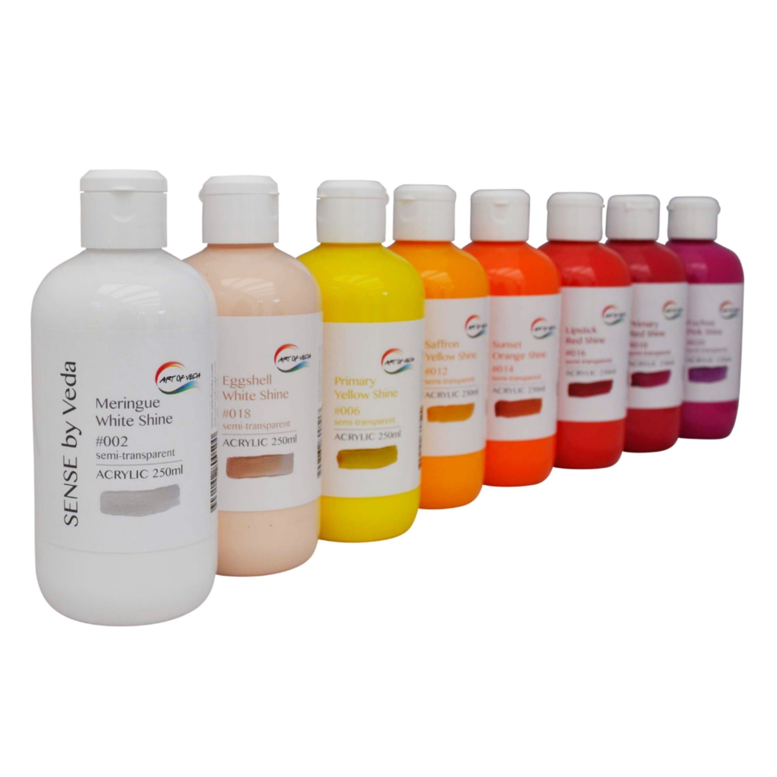 SENSE by Veda Akrylfärgset - 250 ml - Basfärger - 14 st