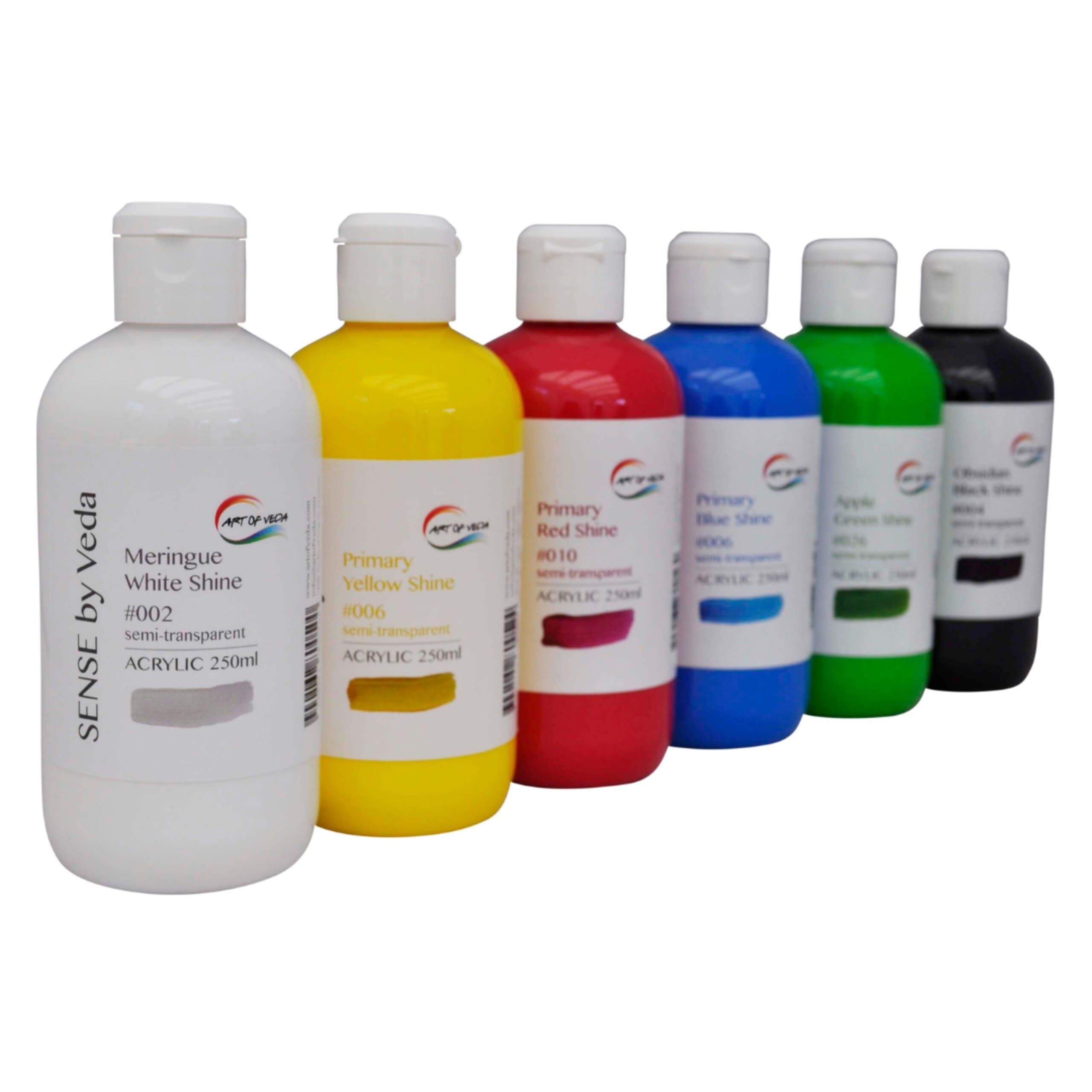 SENSE by Veda Akrylfärgset - 250 ml - Basfärger - 5 st