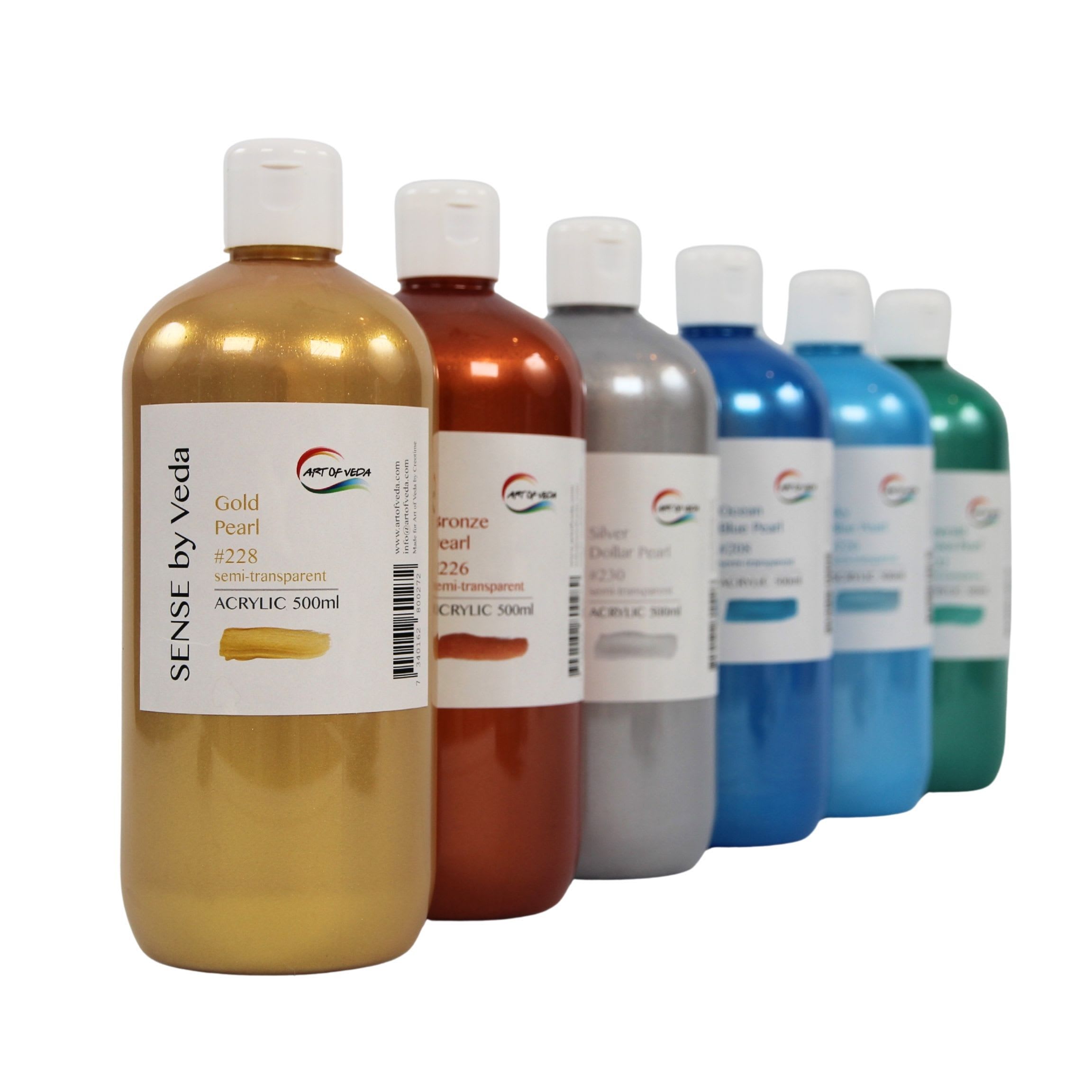 SENSE by Veda Akrylfärgset - Pearl - 5 x 500 ml