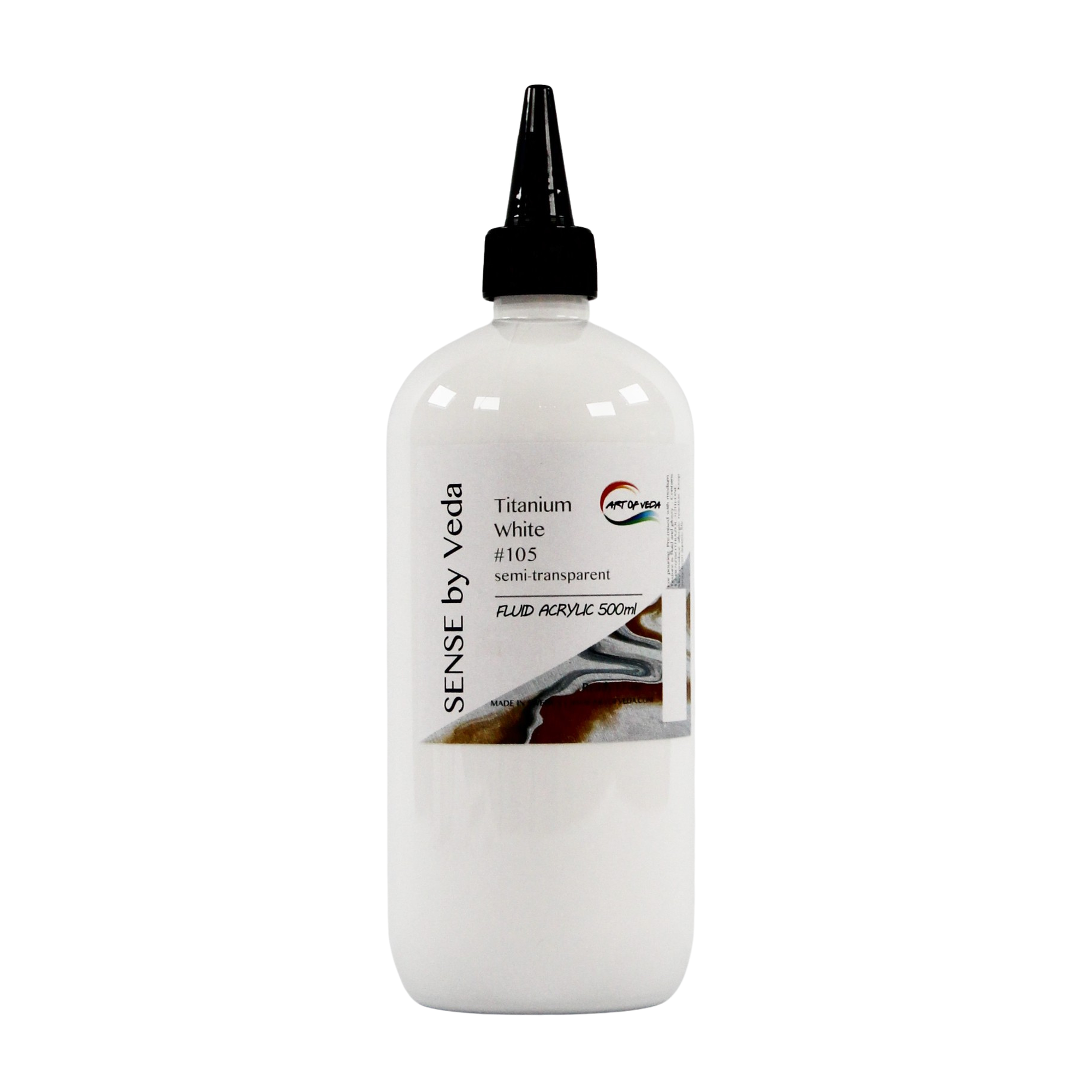 SENSE by Veda FLUID akrylfärg 500ml - Titanium White #105