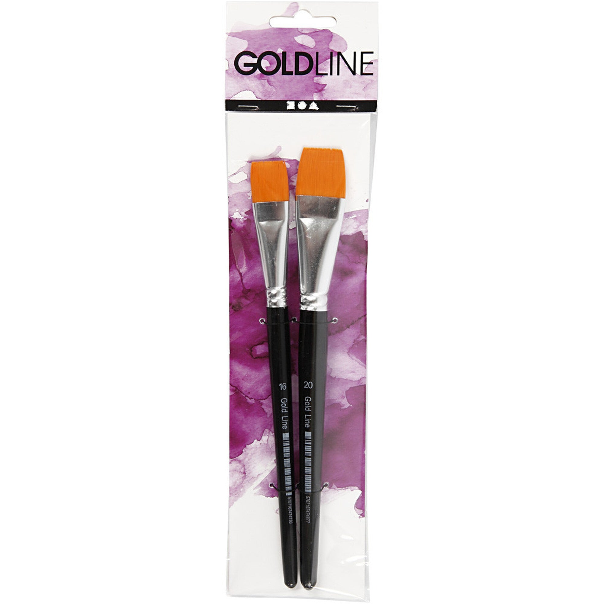 Syntetpenselset Platt – 2st - Gold Line