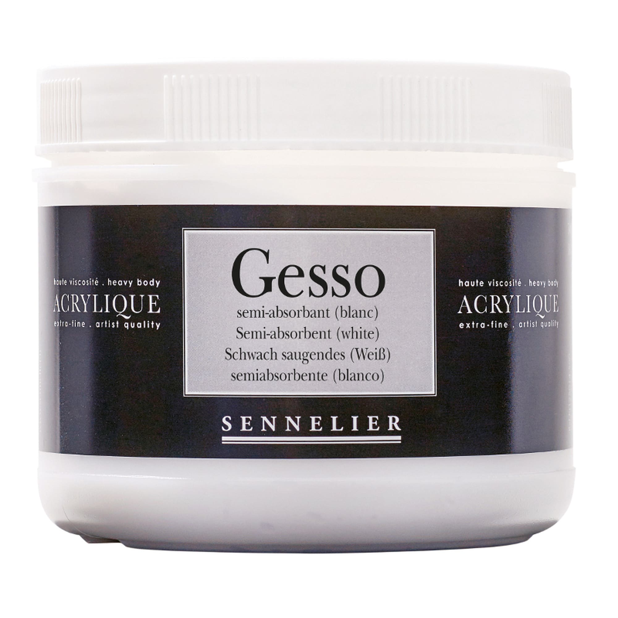 Sennelier Gesso Primer - Semi-Absorbent Gesso - 500 ml