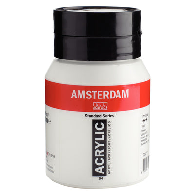 Amsterdam Akrylfärg 500ml - Zinc White #104