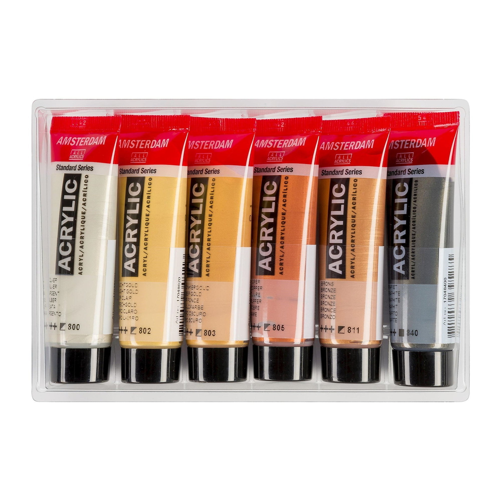 Amsterdam Akrylfärgset - Metallic - 6 x 20 ml