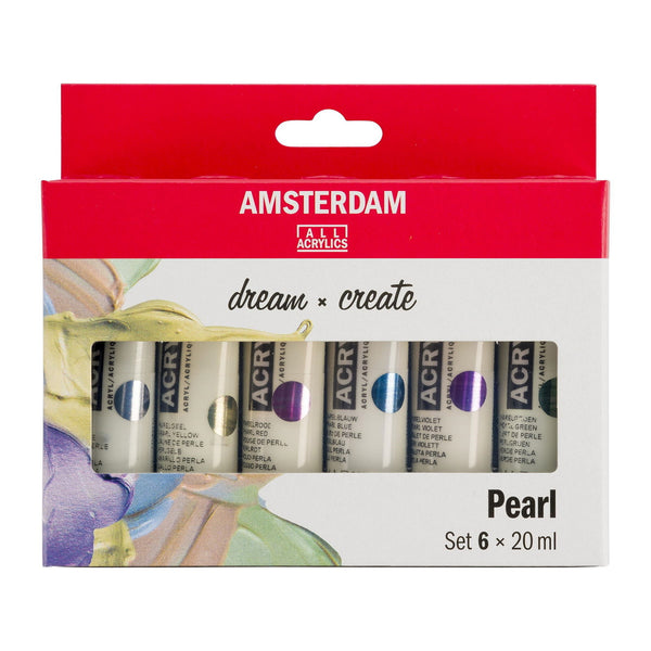 Amsterdam Akrylfärgset - Pearl - 6 x 20 ml