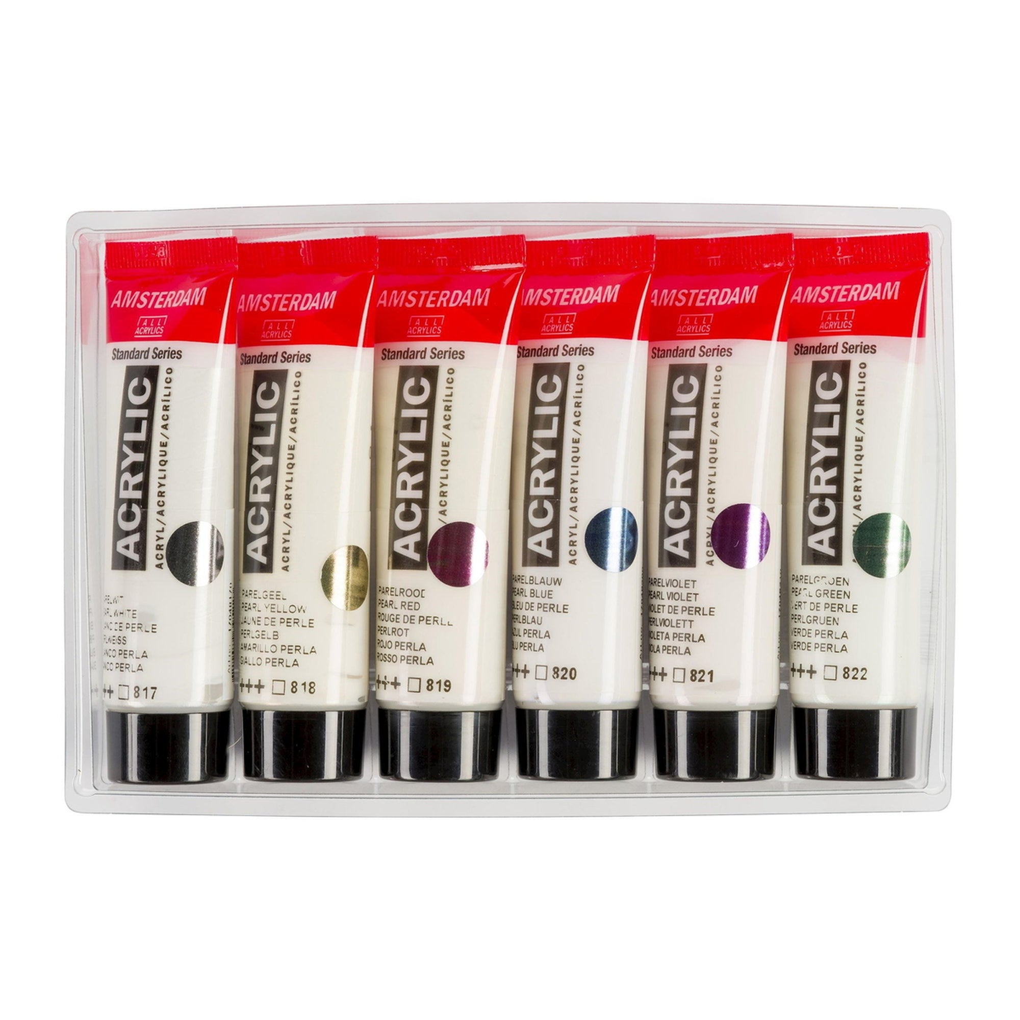 Amsterdam Akrylfärgset - Pearl - 6 x 20 ml