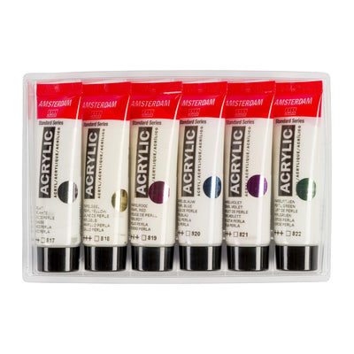 Amsterdam Akrylfärgset - Pearl - 6 x 20 ml