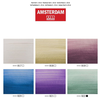 Amsterdam Akrylfärgset - Pearl - 6 x 20 ml