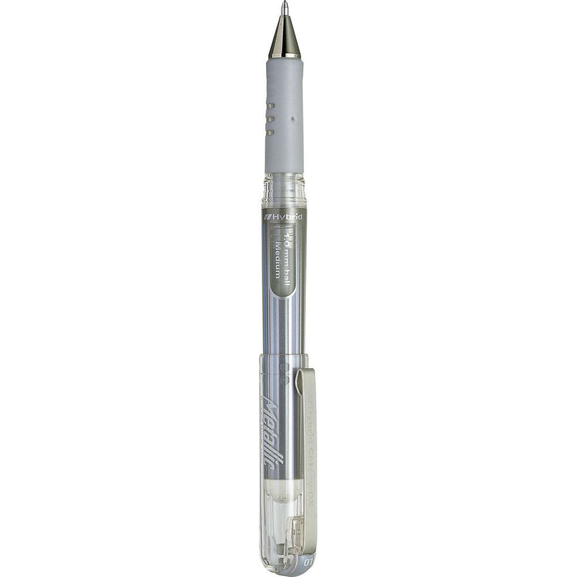 Pentel Gelpenna - Hybrid Gel Grip 1 mm - Metallic - Silver