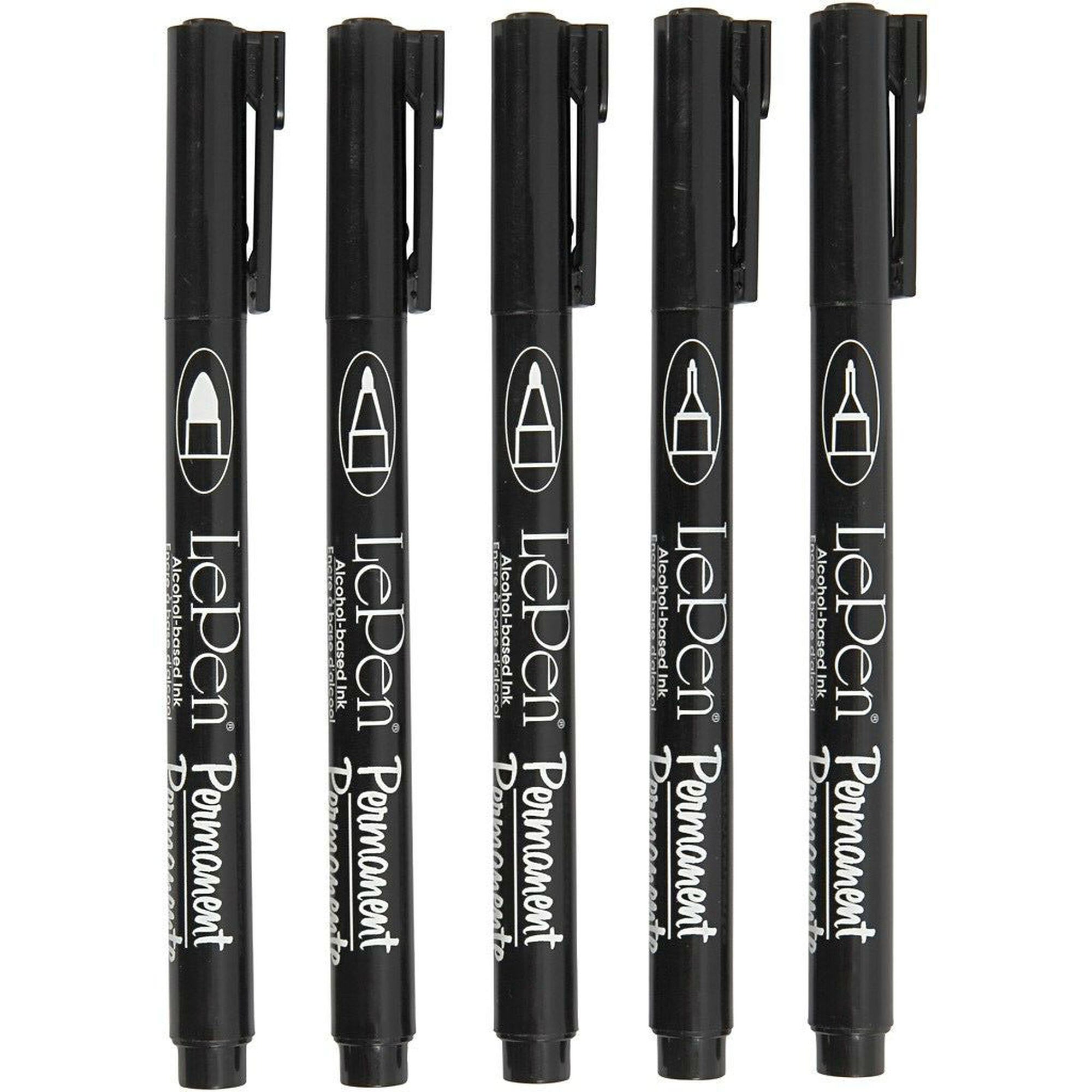 LePen Fineliner - Svart Set - 5 st