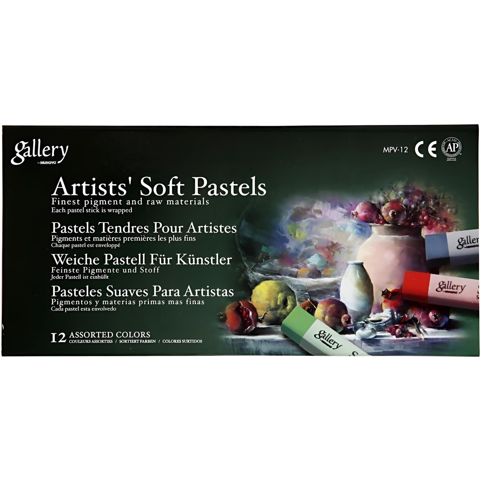 Gallery Torrpastell - Artists Soft Pastels - 12st fargprov