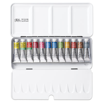 Winsor & Newton Professional Akvarellfärgset - Tube Travel Tin - 12 x 5 ml