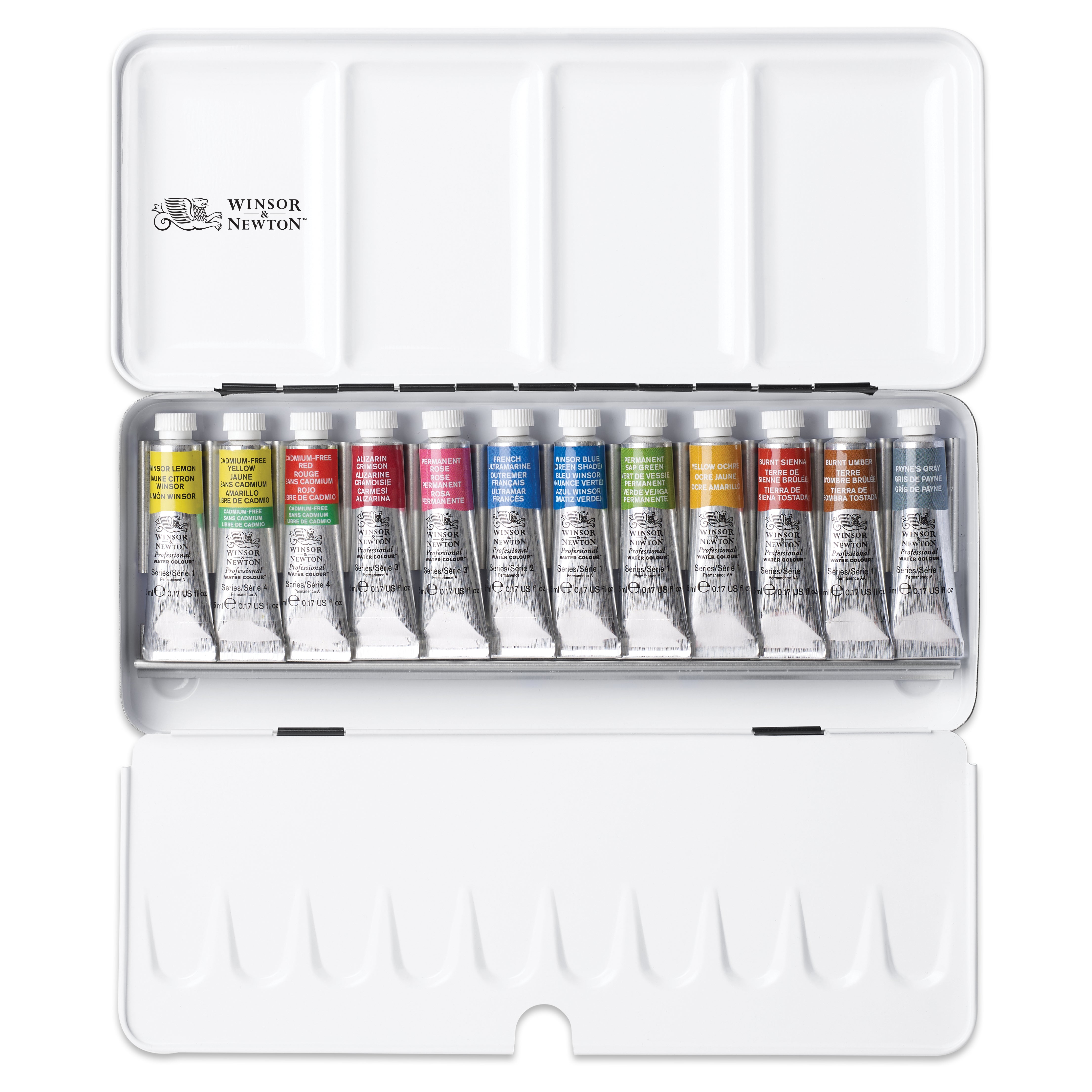 Winsor & Newton Professional Akvarellfärgset - Tube Travel Tin - 12 x 5 ml