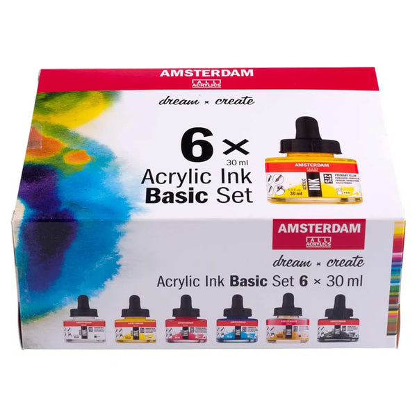 Amsterdam Acrylic Ink Basic Set - 6 x 30 ml