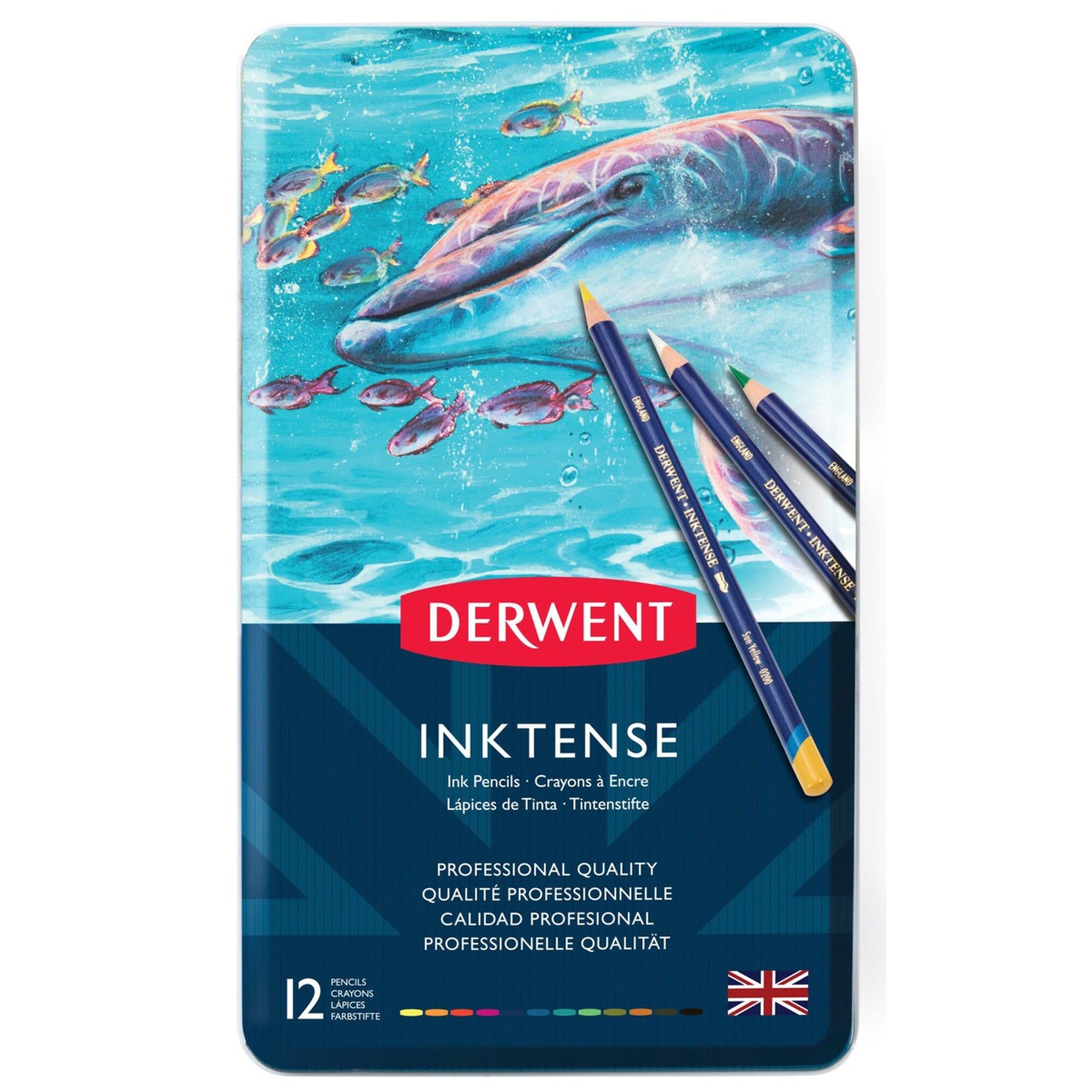 Derwent Akvarellpennor - Inktense Pencils - 12st