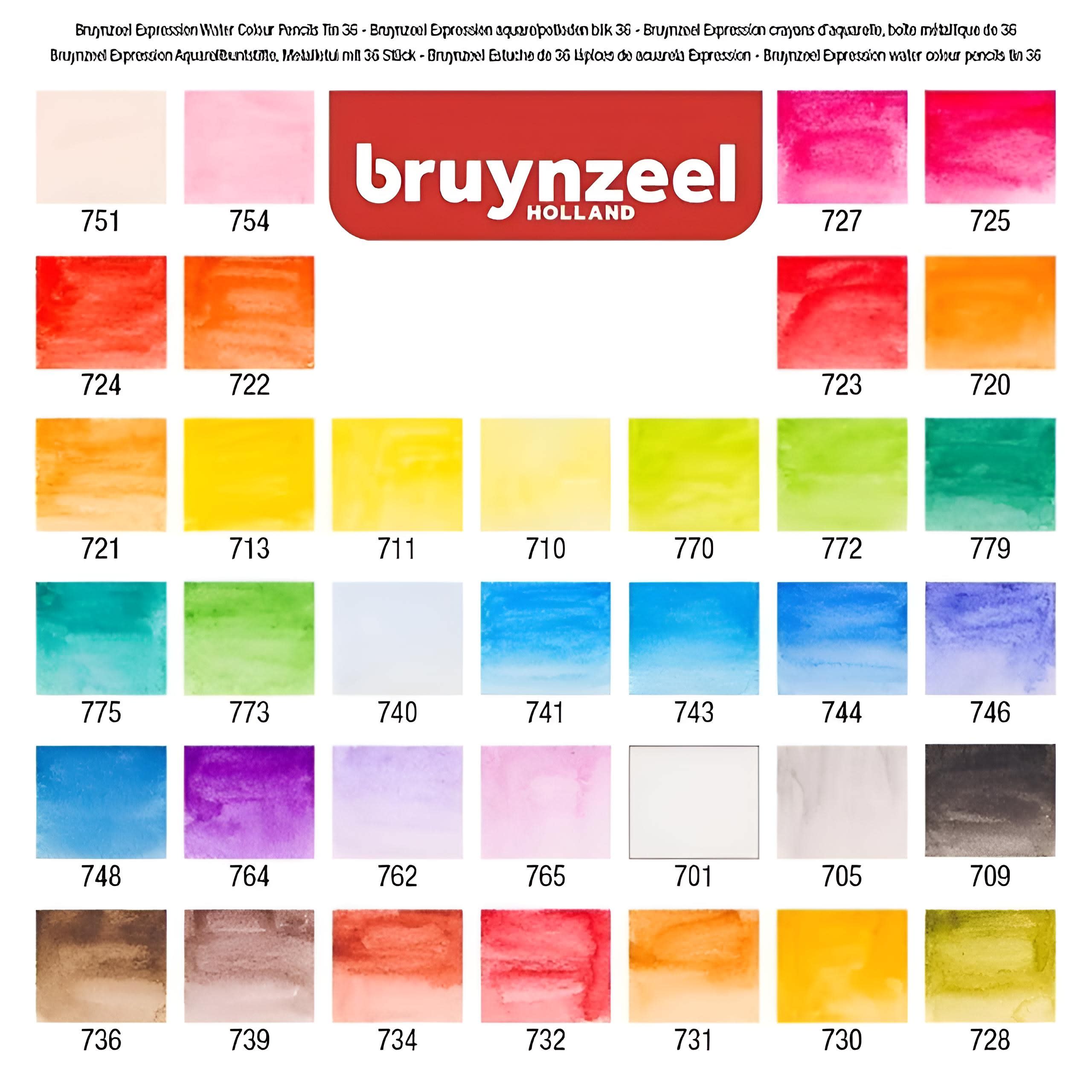 Bruynzeel Akvarellpennor - Expression Aquarel - 36st
