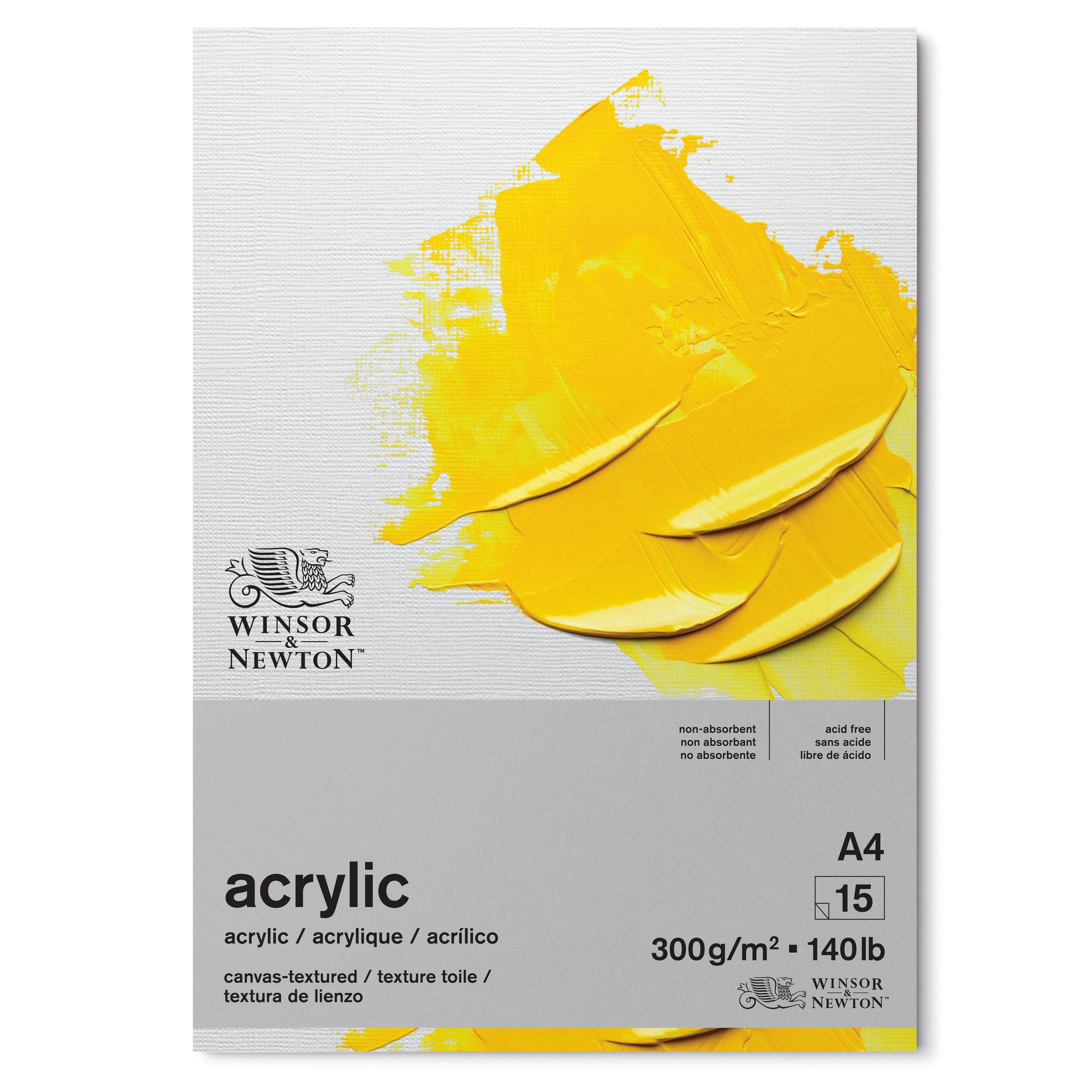Akrylblock – Galeria – Grov Gräng, 300 g, 15 ark – Winsor & Newton