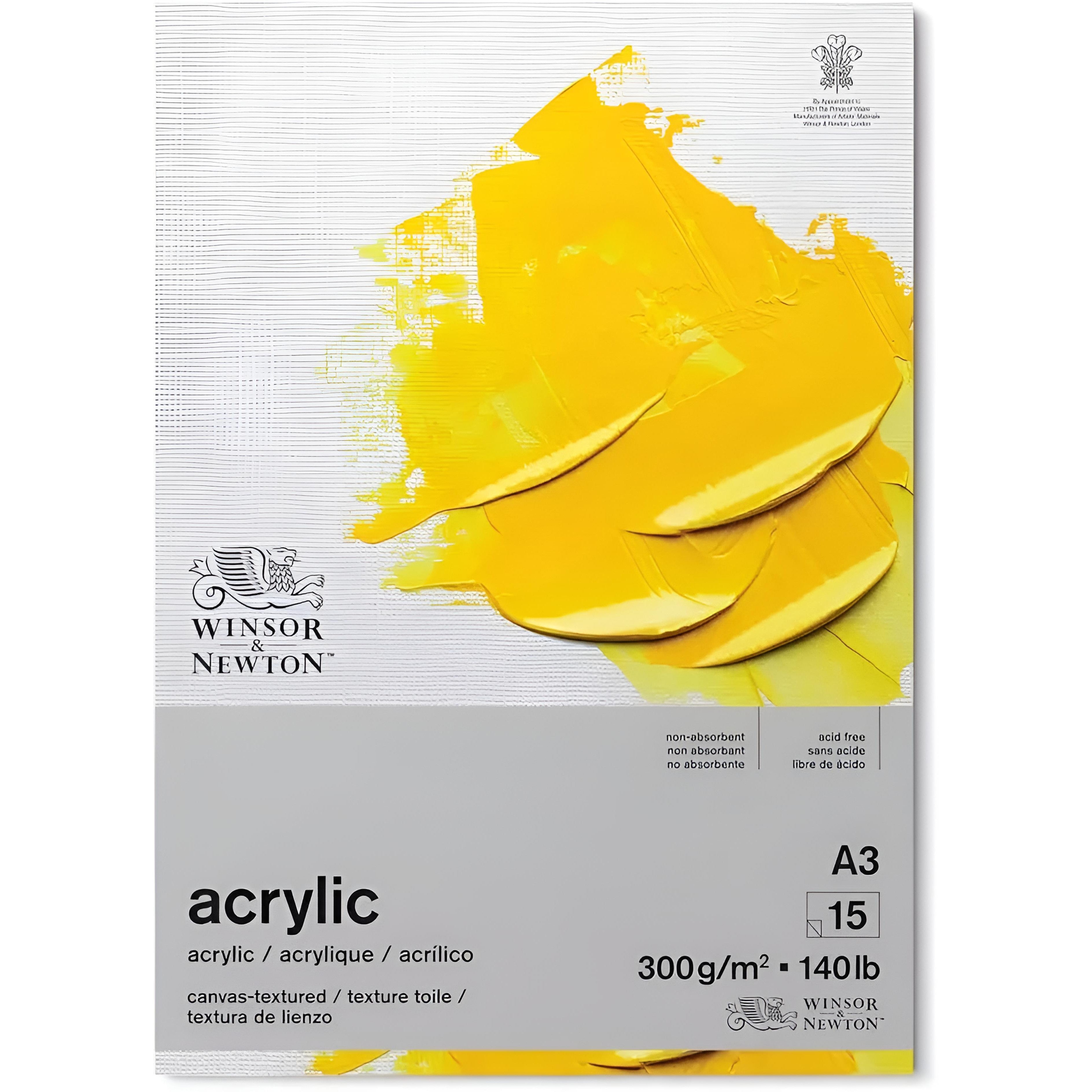 Akrylblock – Galeria – Grov Gräng, 300 g, 15 ark – Winsor & Newton