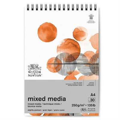 Mixed Mediablock – 250 g, 30 ark – Winsor & Newton - A4 fargprov