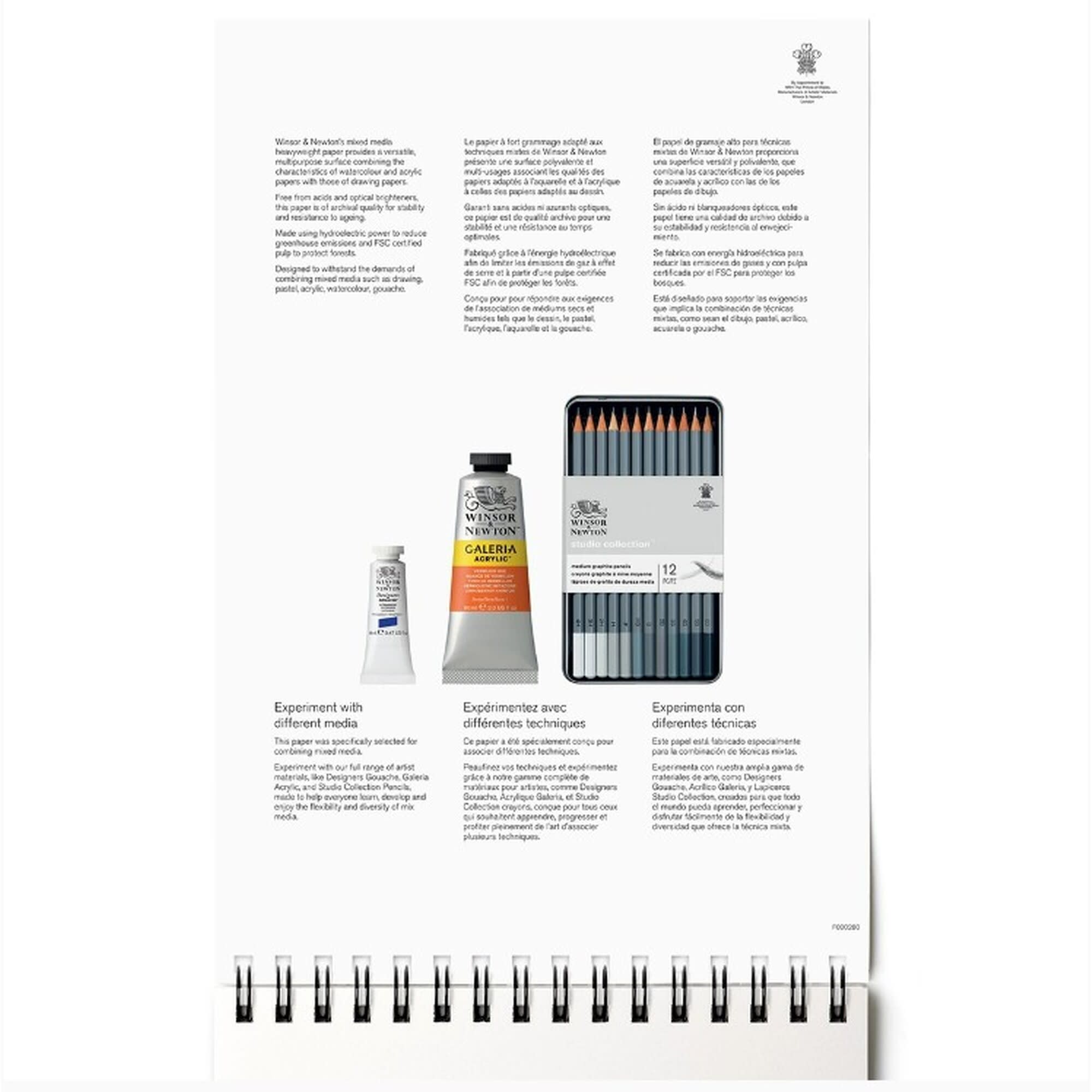 Mixed Mediablock – 250 g, 30 ark – Winsor & Newton - A4
