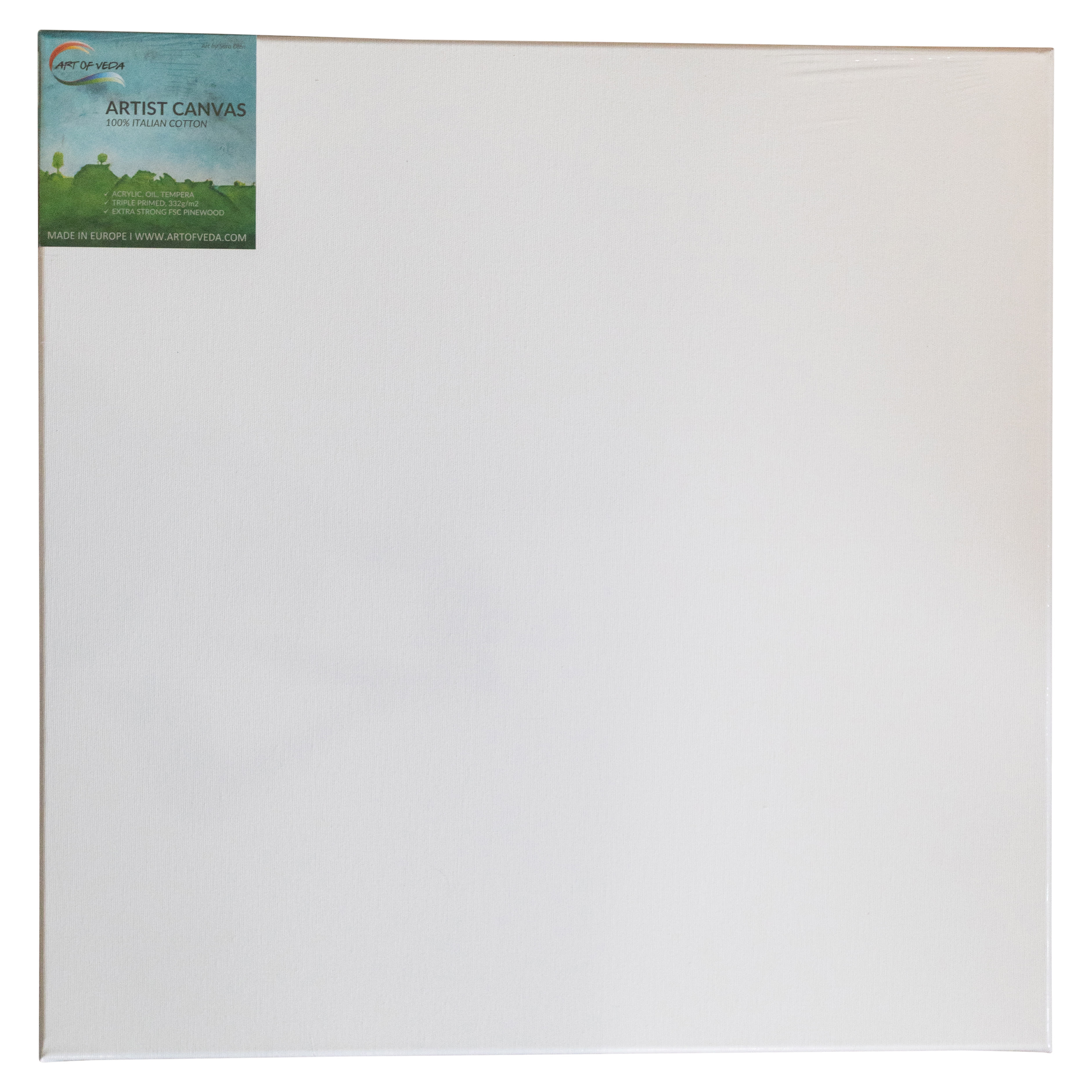 Uppspänd Målarduk i Bomull – Artist Canvas – Art of Veda - 80 x 80cm