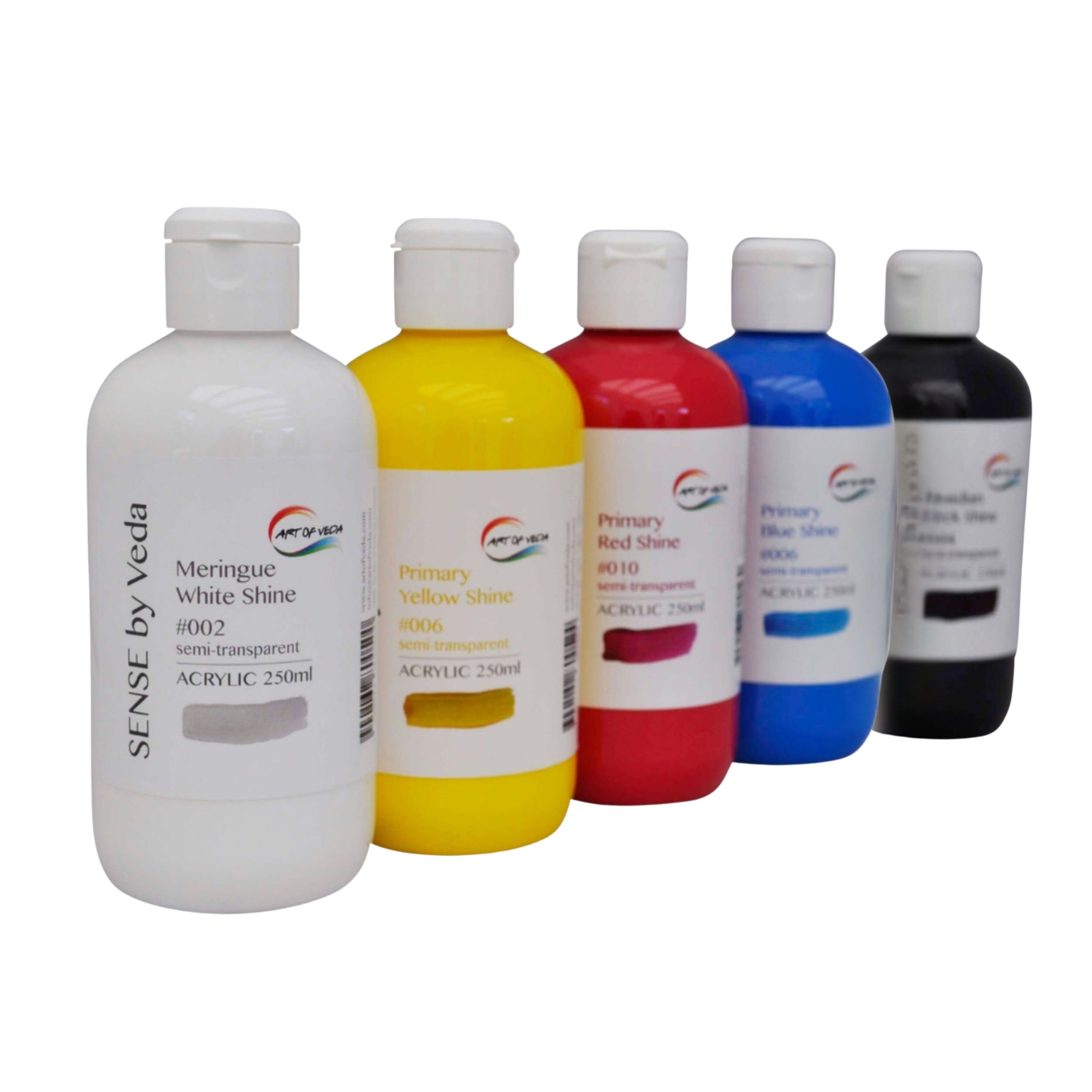 SENSE by Veda Akrylfärgset - 250 ml - Basfärger - 5 st