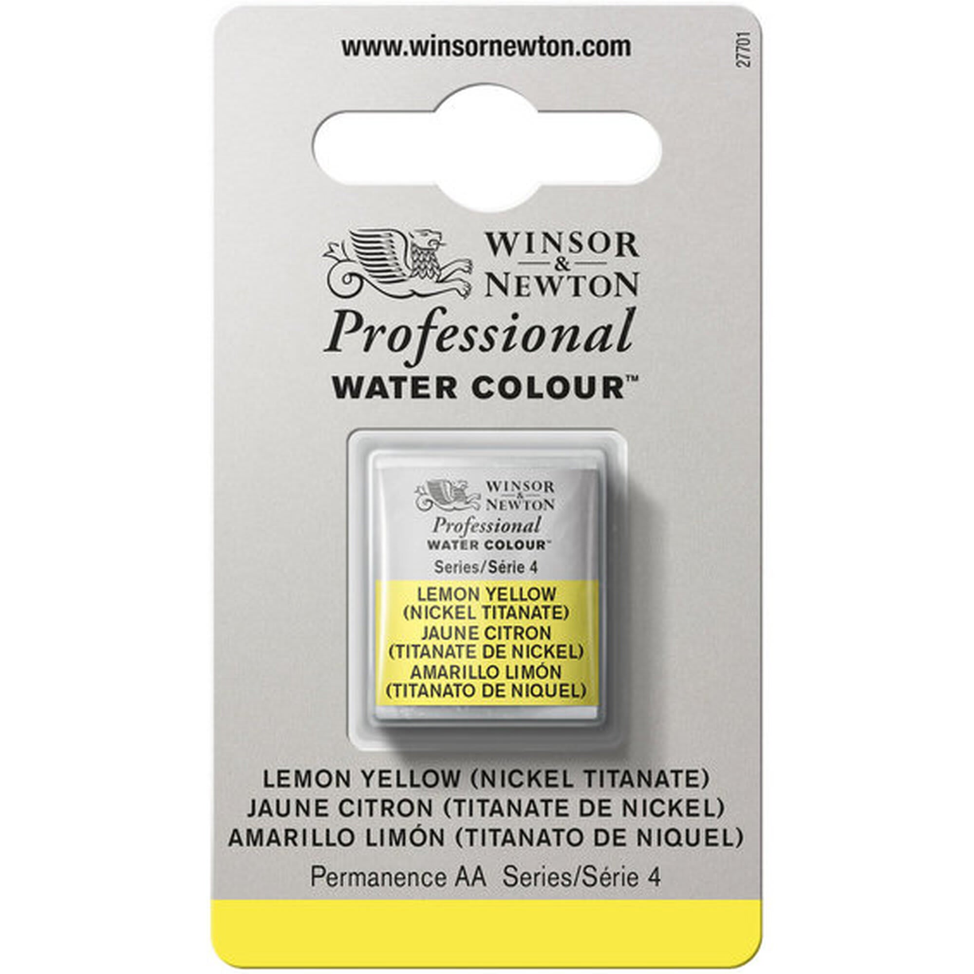 Winsor & Newton Professional akvarellfärg halvkopp - Lemon yellow hue #347