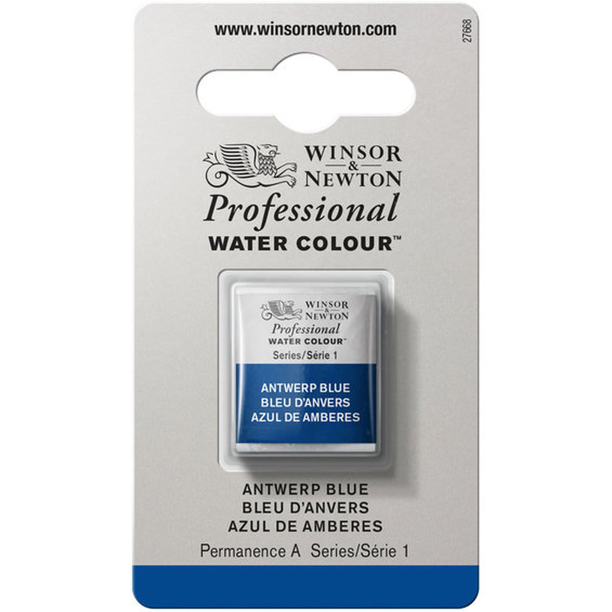 Winsor & Newton Professional akvarellfärg halvkopp - Antwerp blue #010