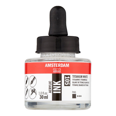 Amsterdam Acrylic Ink 30 ml - Titanium White #105