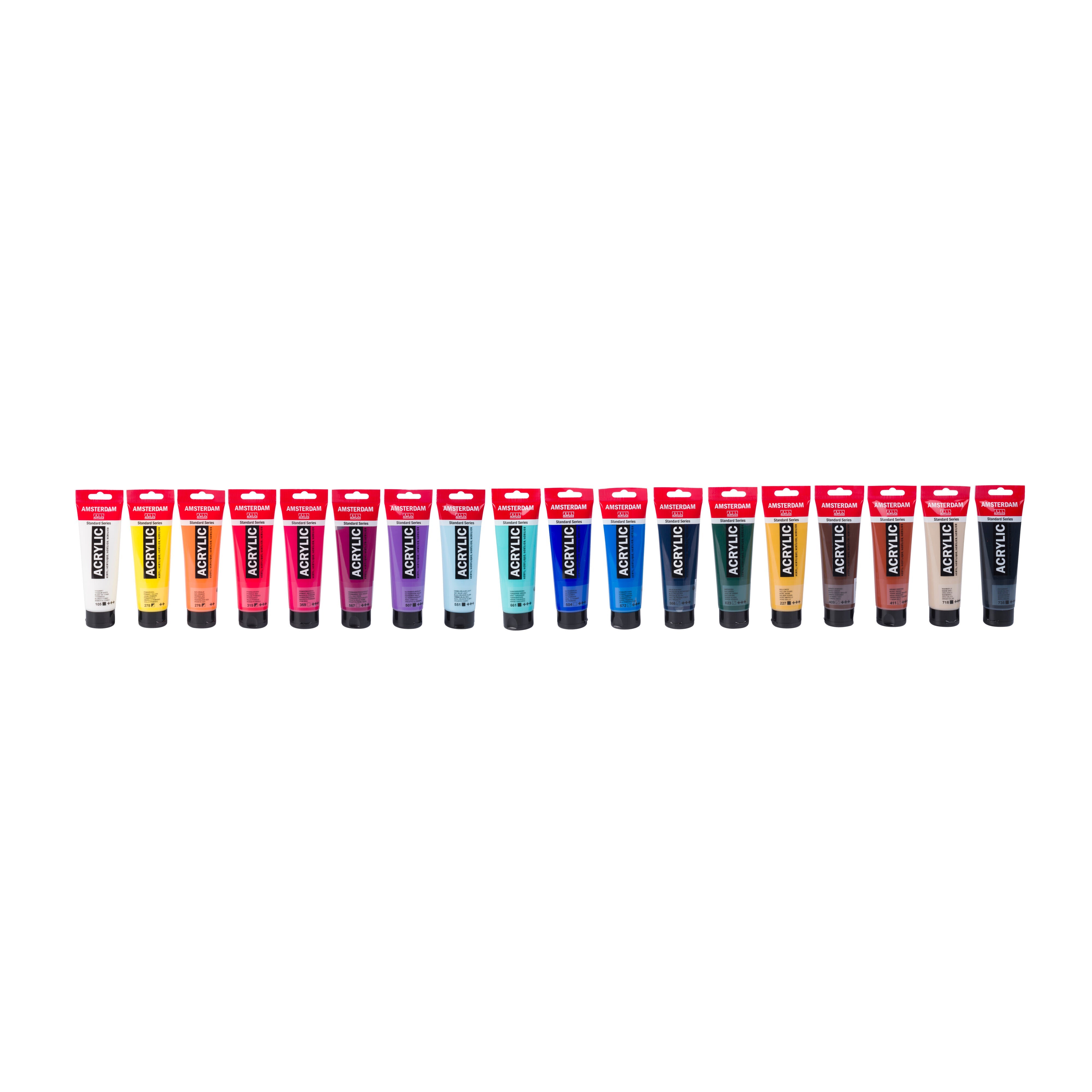 Amsterdam Akrylfärgset - Value Pack - 18 x 120 ml
