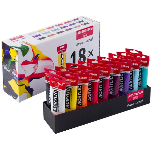 Amsterdam Akrylfärgset - Value Pack - 18 x 120 ml