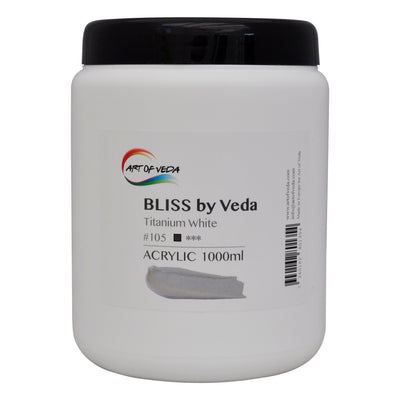 BLISS by Veda akrylfärg 1000ml - Titanium White #105