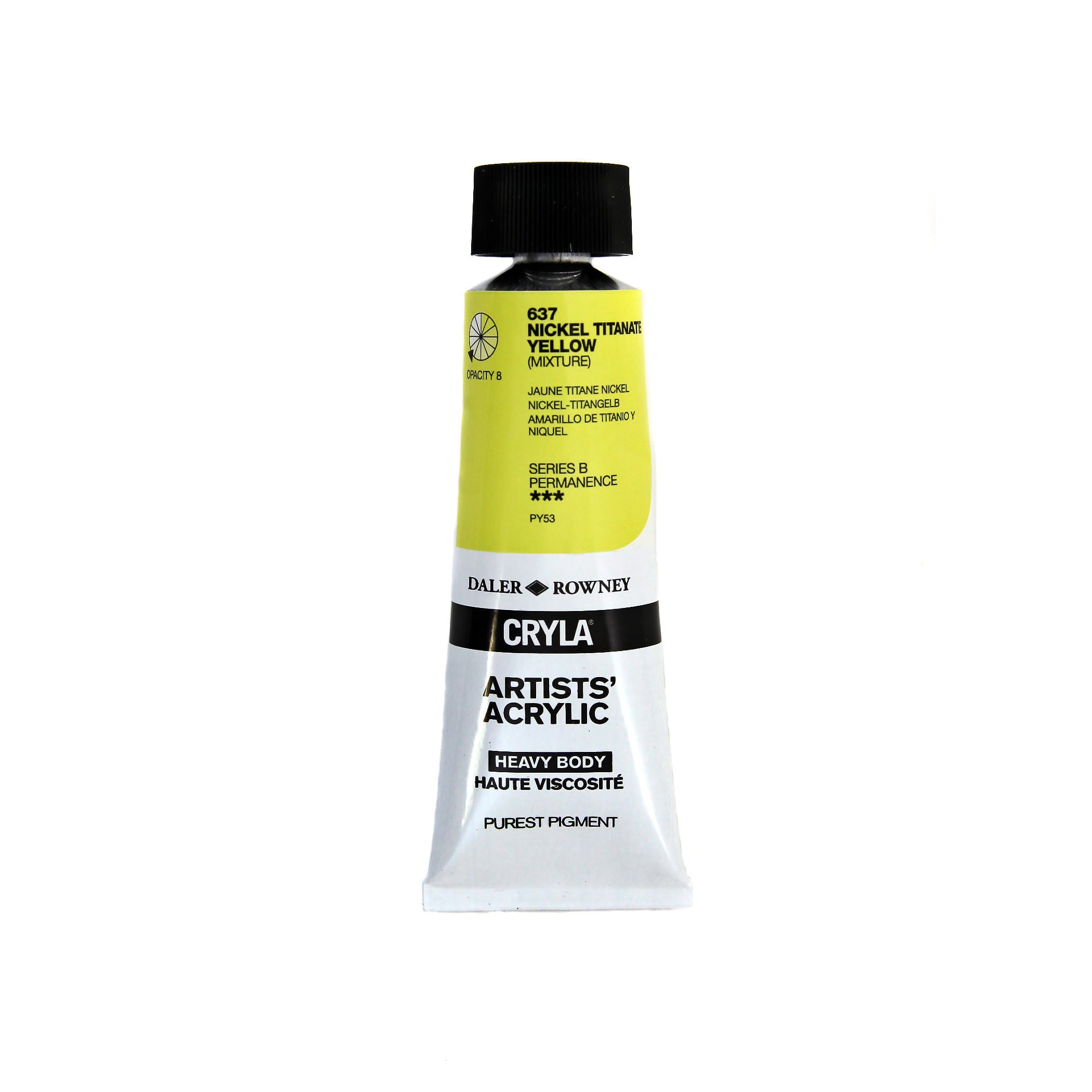 Cryla Artists' Akrylfärg 75 ml - Nickel Titanate Yellow #637