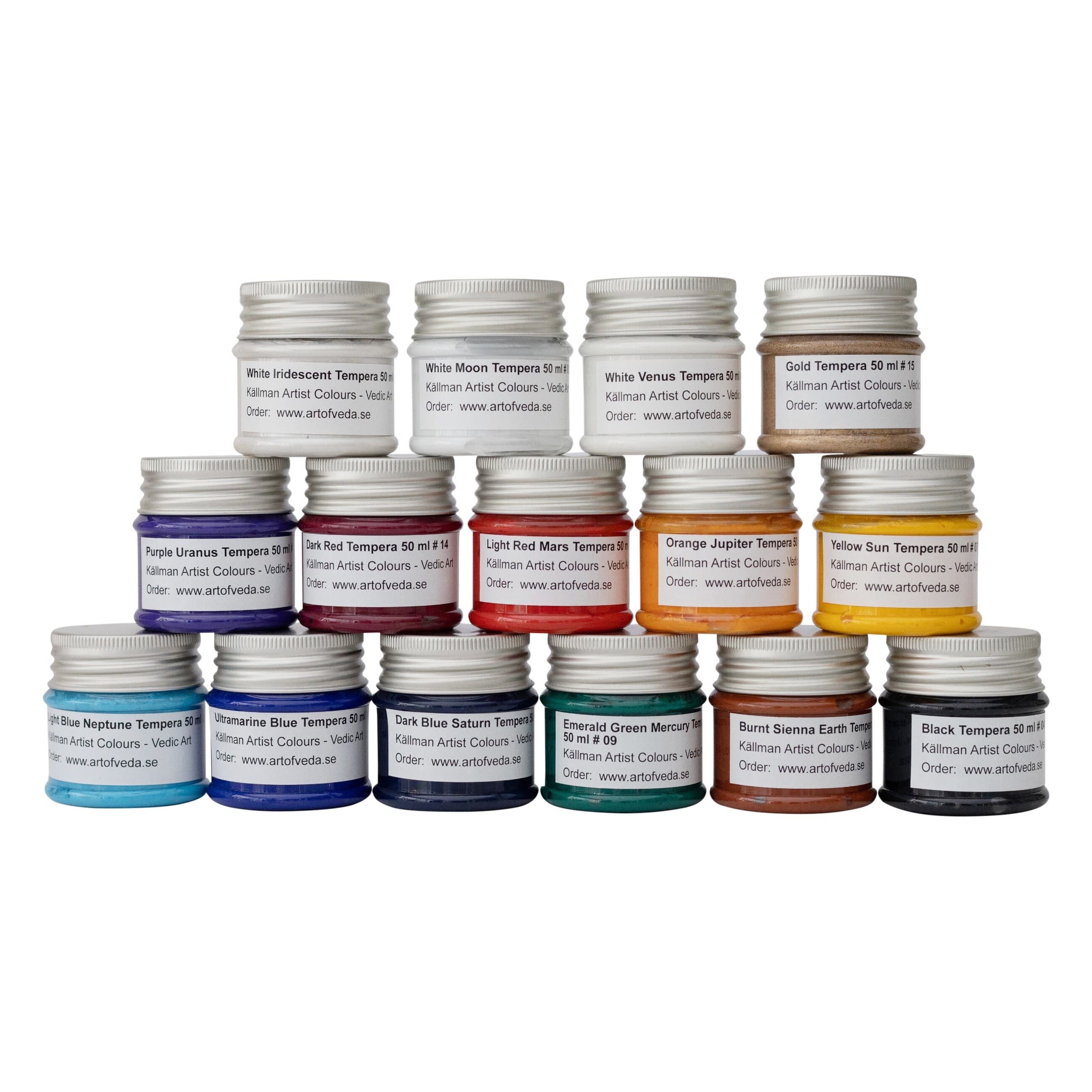 Källman Artists Color Temperafärgset - 50 ml - 4 st