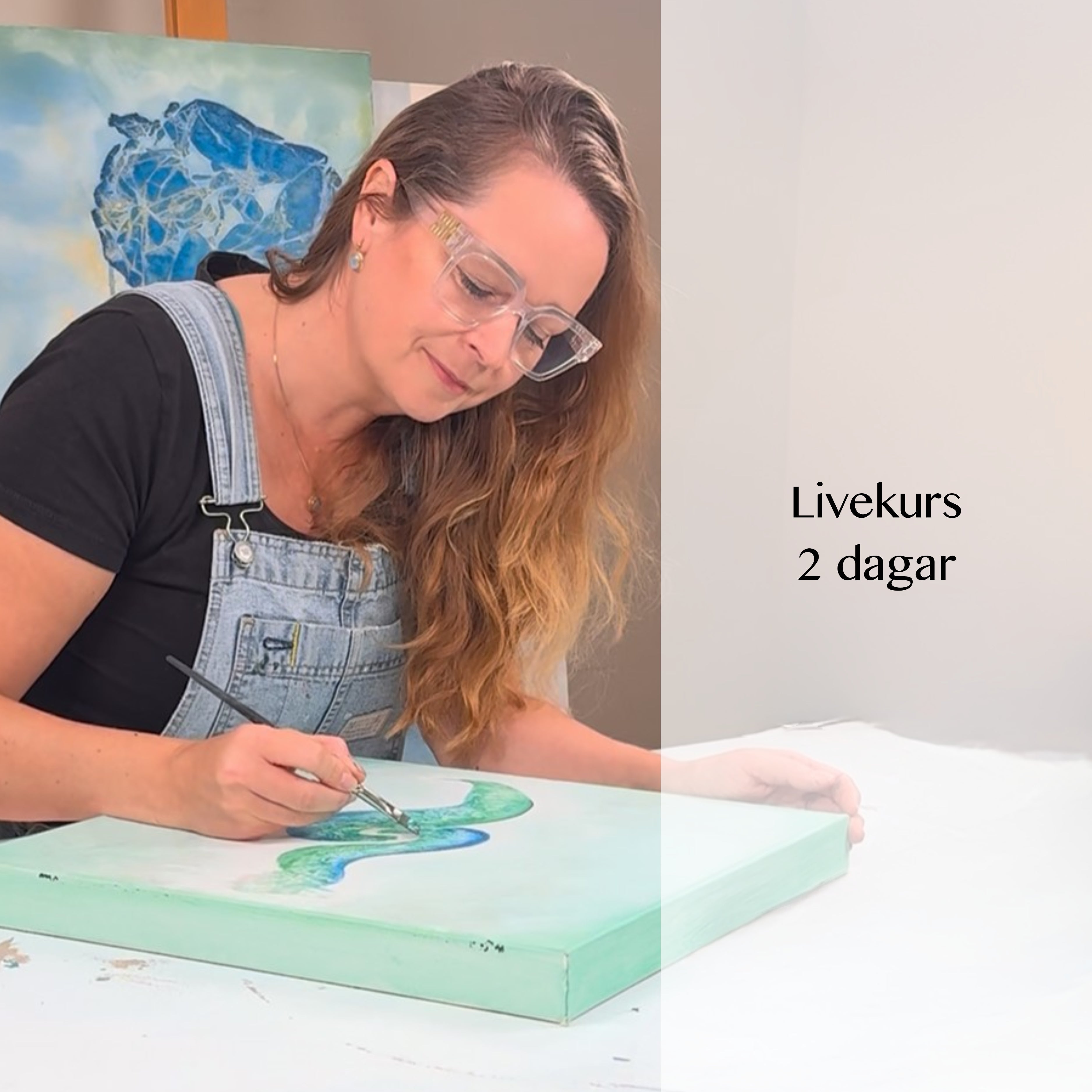 Målarkurs LIVE Vedic Art Grund & Fortsättning - Måla Fritt - Målarkurs