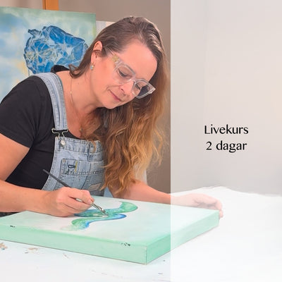 Målarkurs LIVE Vedic Art Grund & Fortsättning - Måla Fritt - Målarkurs
