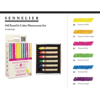 Sennelier Oil Pastel Set 5 ml - Special Colours - Fluorescent Colours - 6st