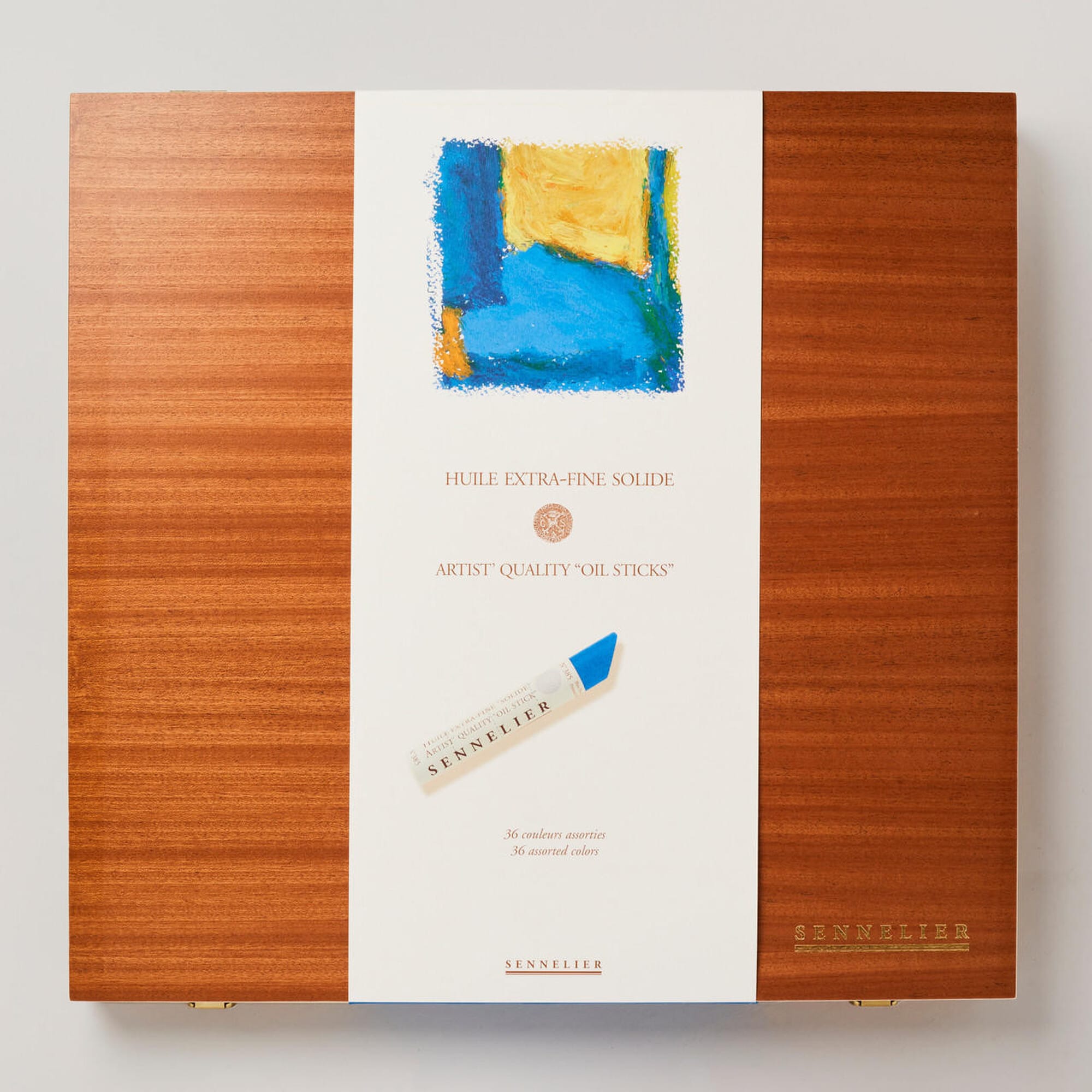 Sennelier Oil Stick Set 38 ml - Träskrin 36 st
